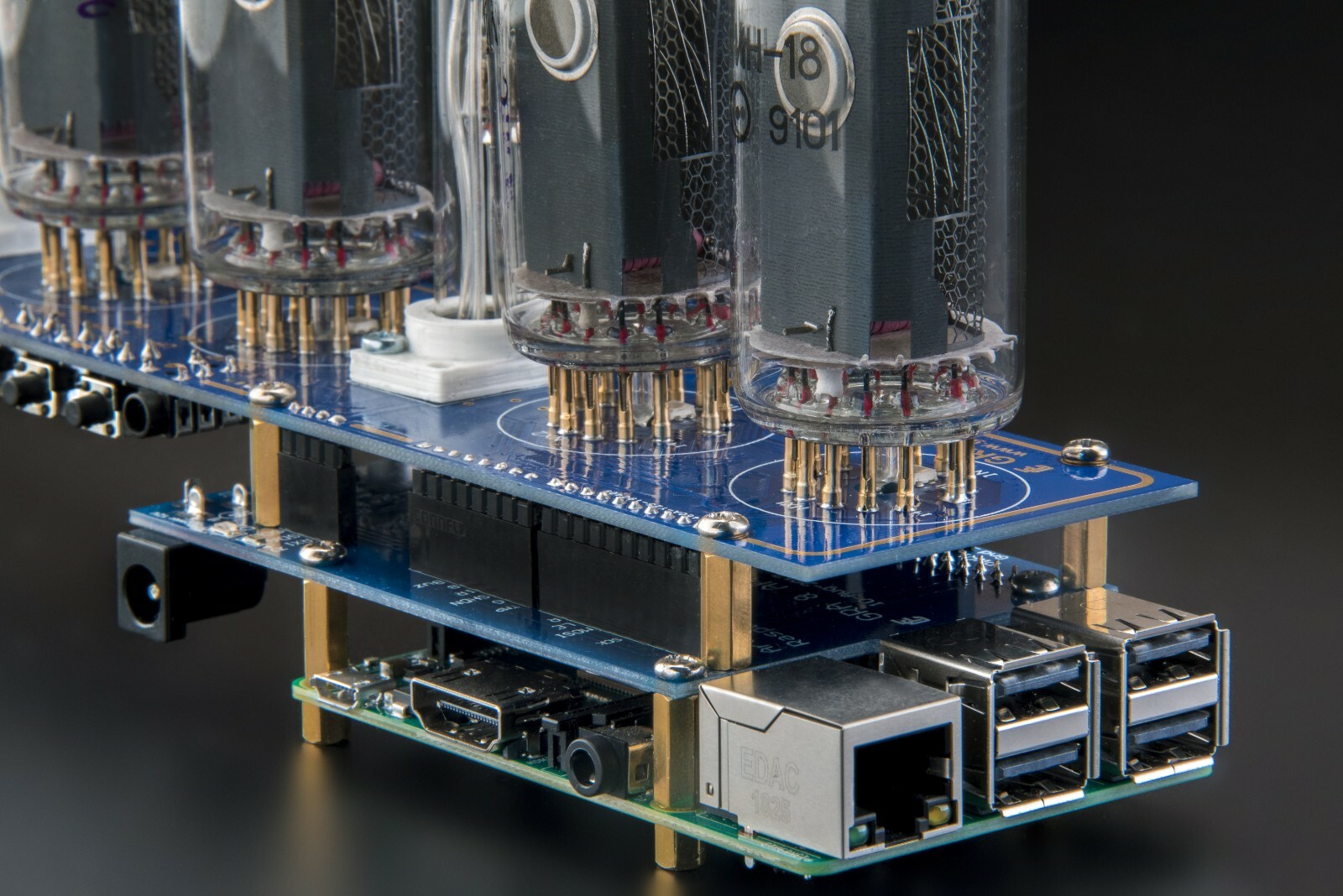IN-18 SHIELD NCS318 RASPBERRY PI HAT or ARDUINO NIXIE CLOCK [WITH OPTIONS]