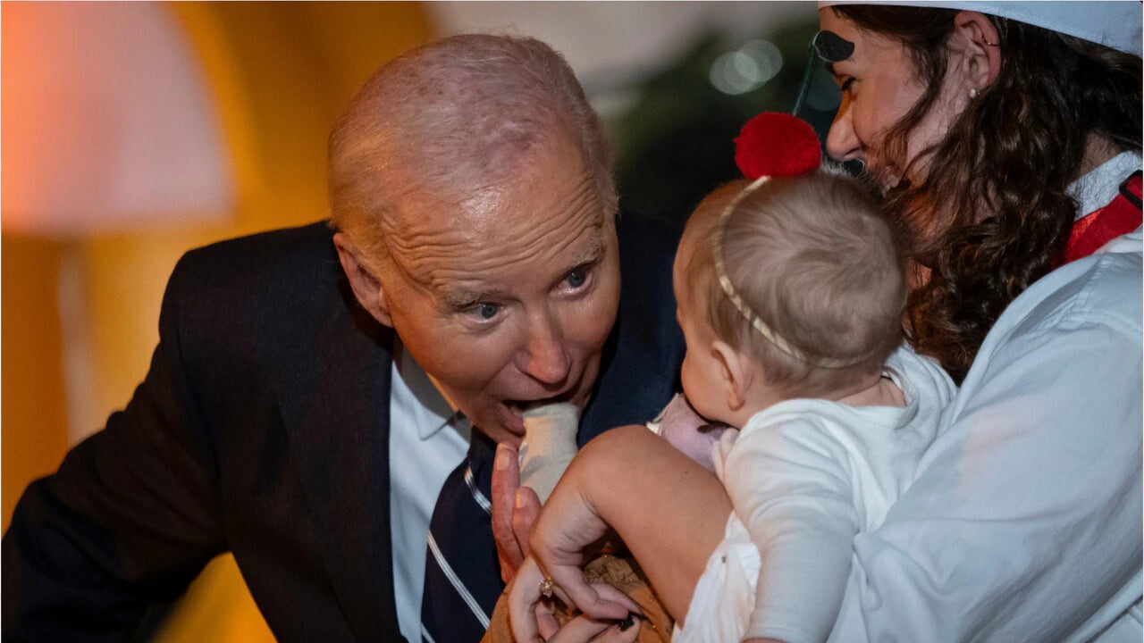 BIDEN BITING BABY FOOT HALLOWEEN GLOSSY POSTER PICTURE PHOTO PRINT BANNER 11304
