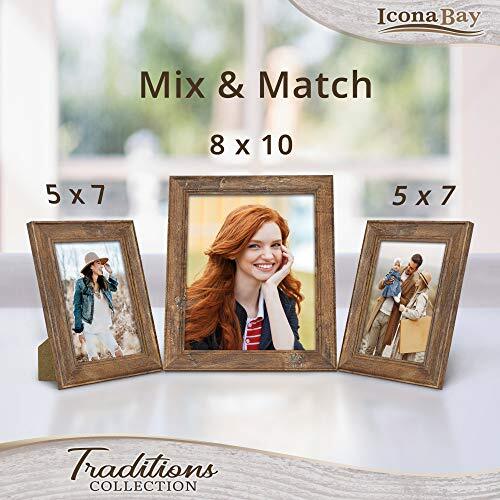 Chestnut Brown Picture Frame, Rustic Wood Pattern, Lightly Distressed 5×7 1