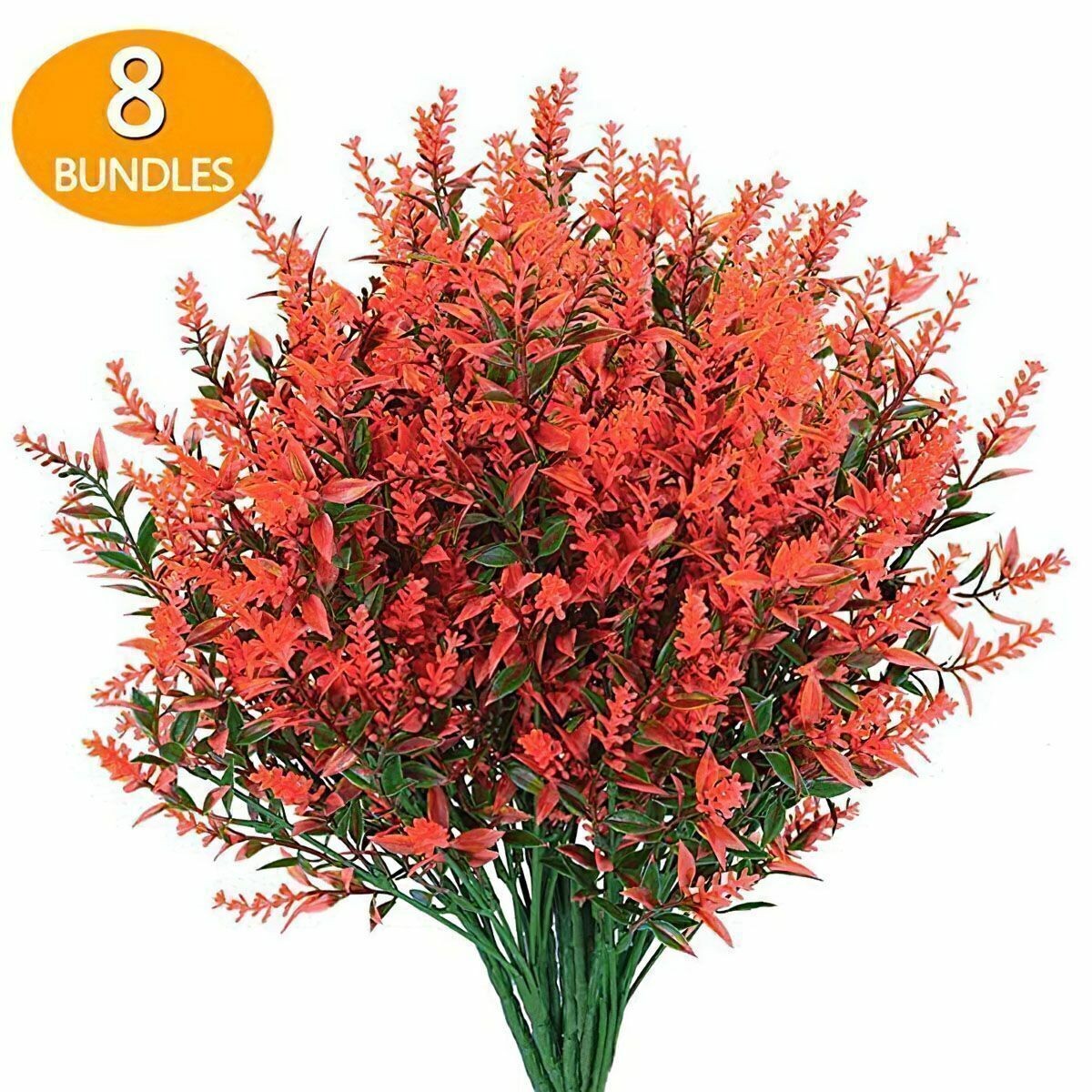 32 Bundles Artificial Flowers Fake Plants Outdoor UV-Resistant Flowers Decor new