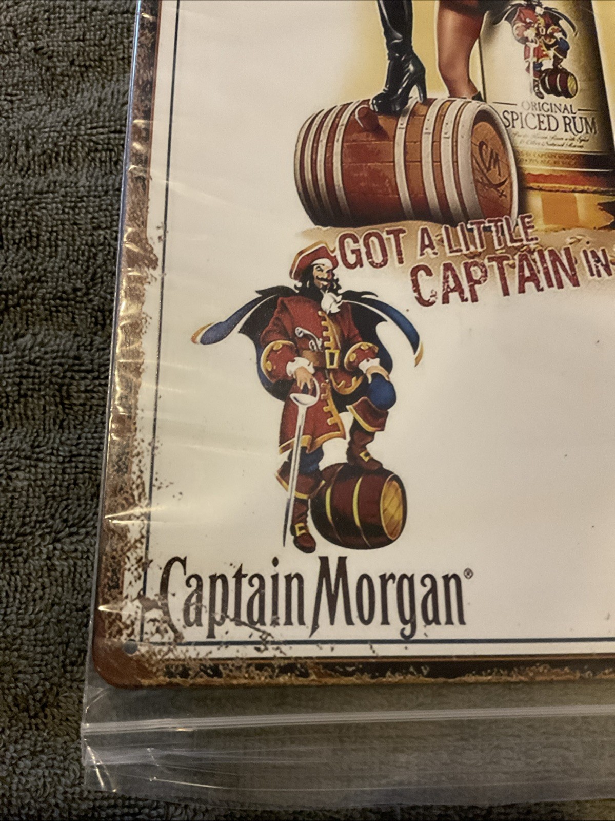 8×12 Captain Morgan Metal Sign GOT A CAPTAIN IN YOU? 8×12 Man Cave, Game Room