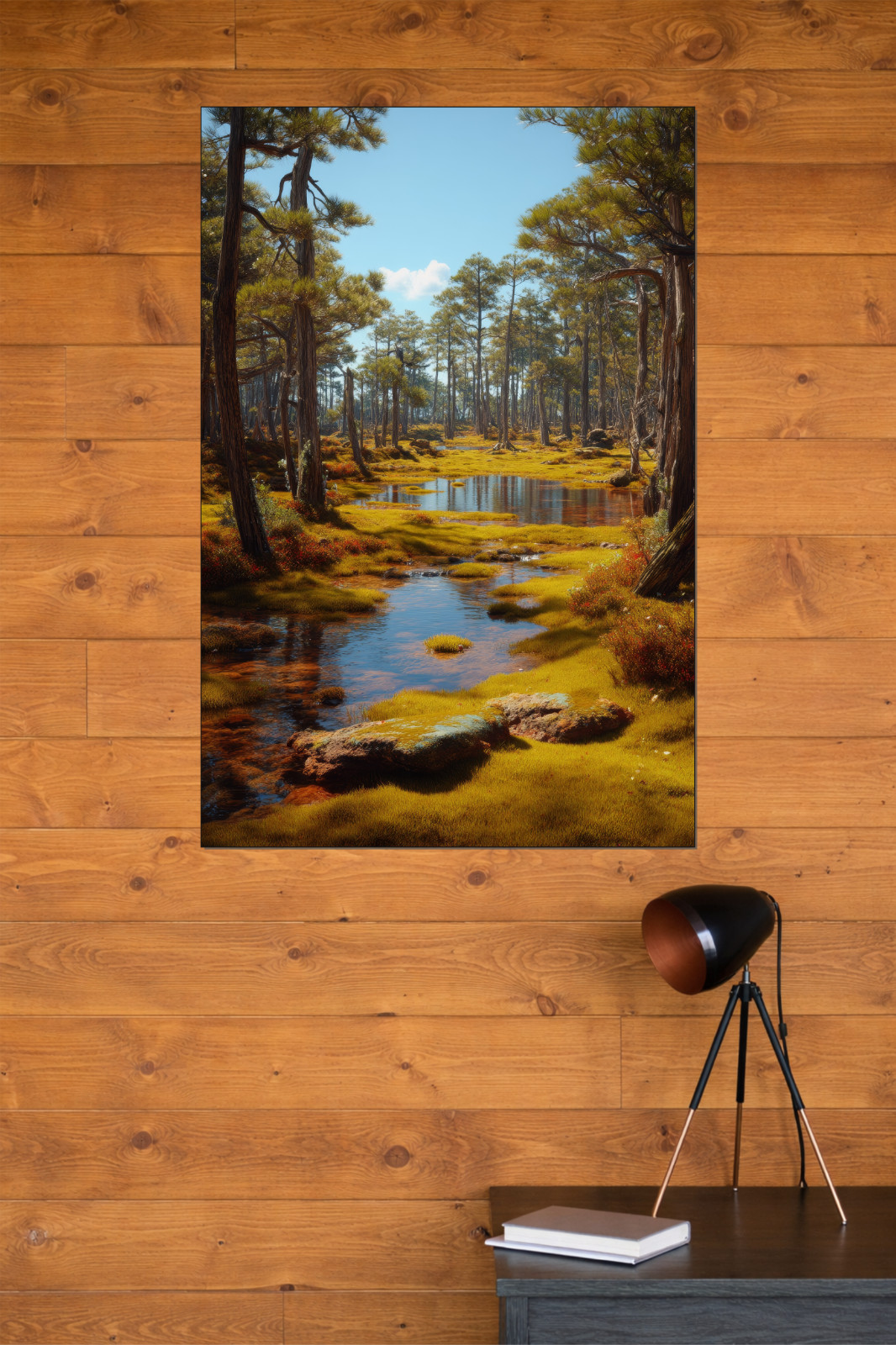 RIVER STREAM LANDSCAPE WALL ART PRINT/CANVAS POSTER 8 OPTIONS FREE SHIP L80