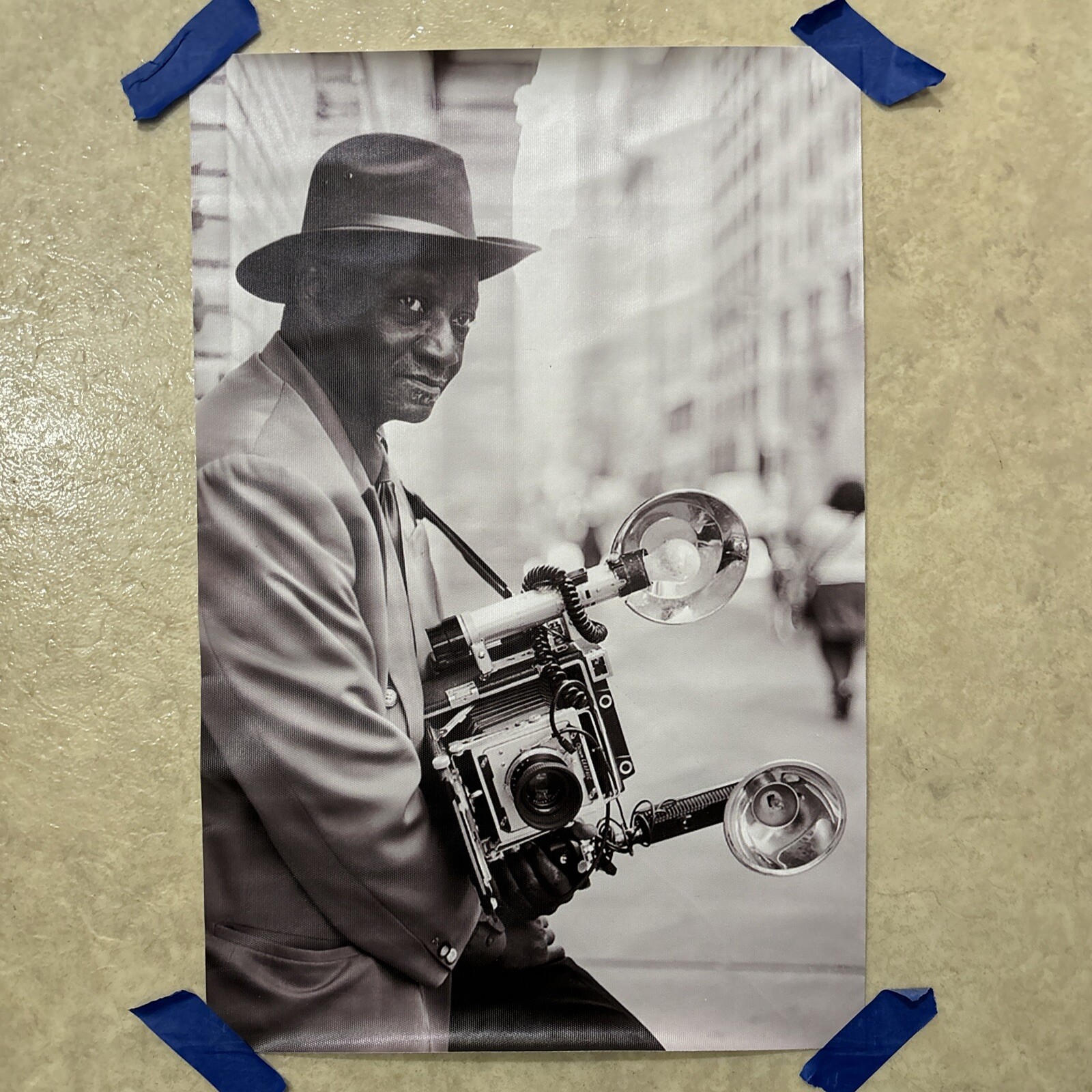Camera Man Photo Black & White ✅ Canvas Wall Art Poster Print ✅ 12×18” Unframed