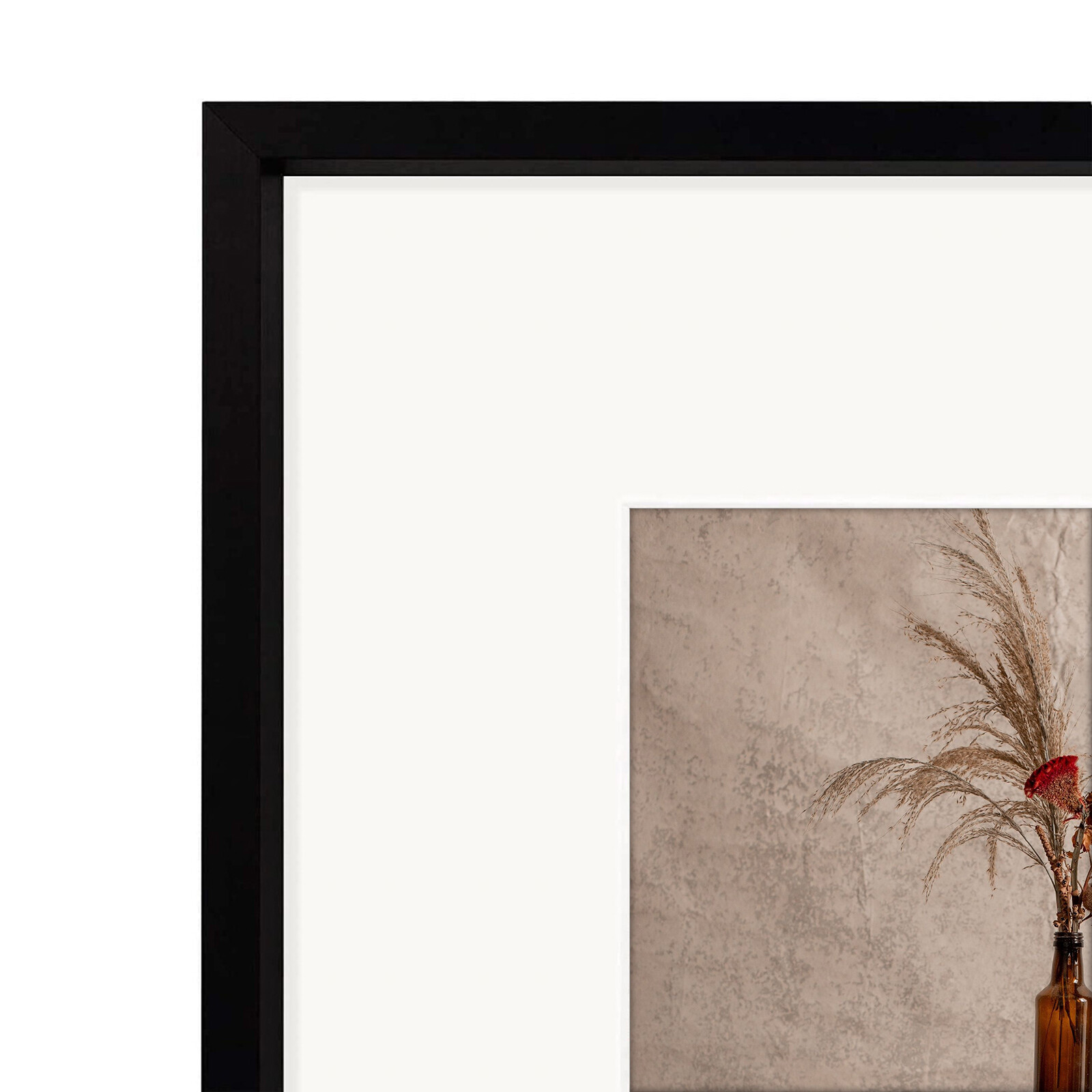2 Pack Aluminum Picture Frame Real Glass Ivory Mat Horizontal and Vertical