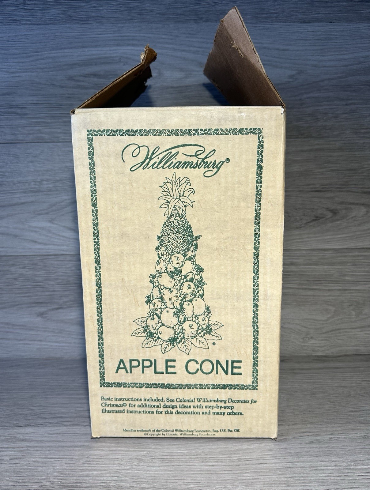 VTG Colonial Williamsburg Wood Apple Cone Topiary Form – Large – 10 Inches