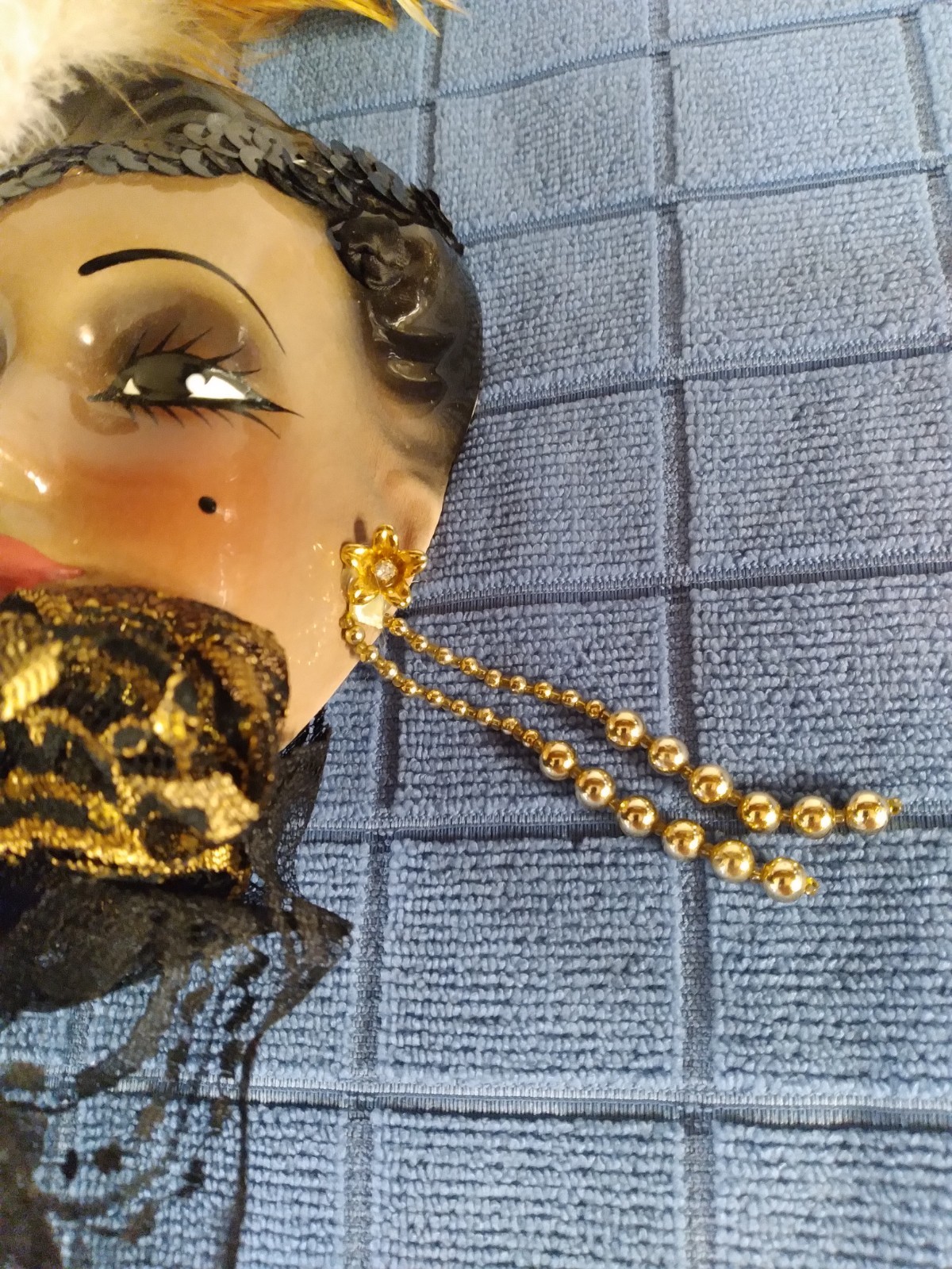 HTF Unique Creations Lady Face Mask Wall Art Hanging Signed #ERD Limited Edition