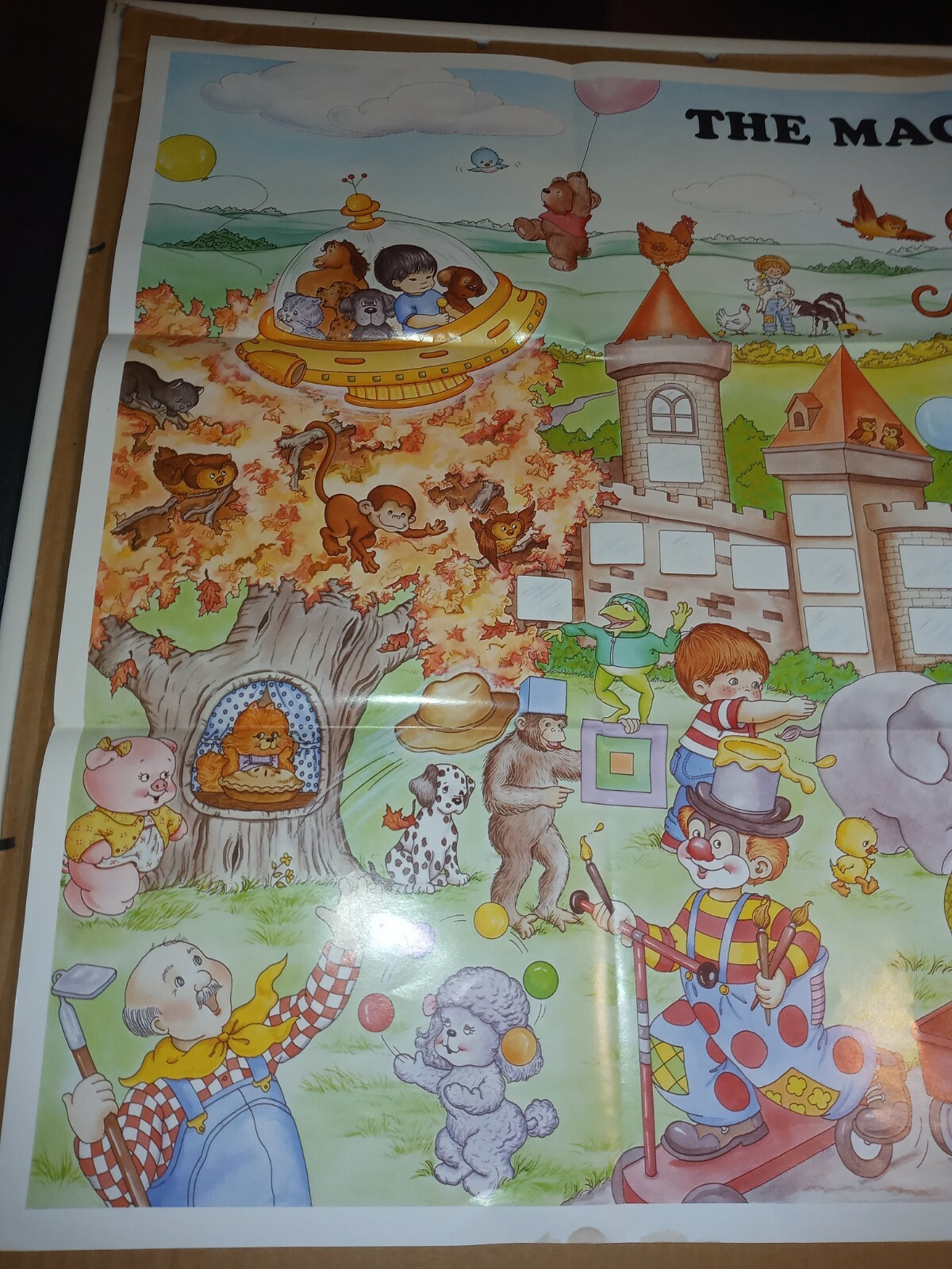 Magic Castle Readers Book Poster Vtg 80s 2 Small Stains SEE PICTURES COMESFOLDED