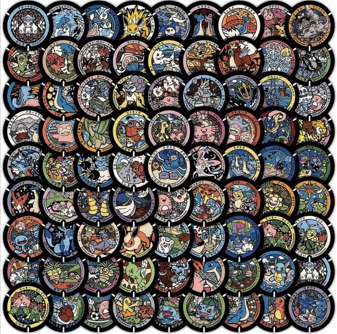 20 PCS Mini Cute Pokémon Card Characters Cartoon Doodle Anime Stickers BRAND NEW