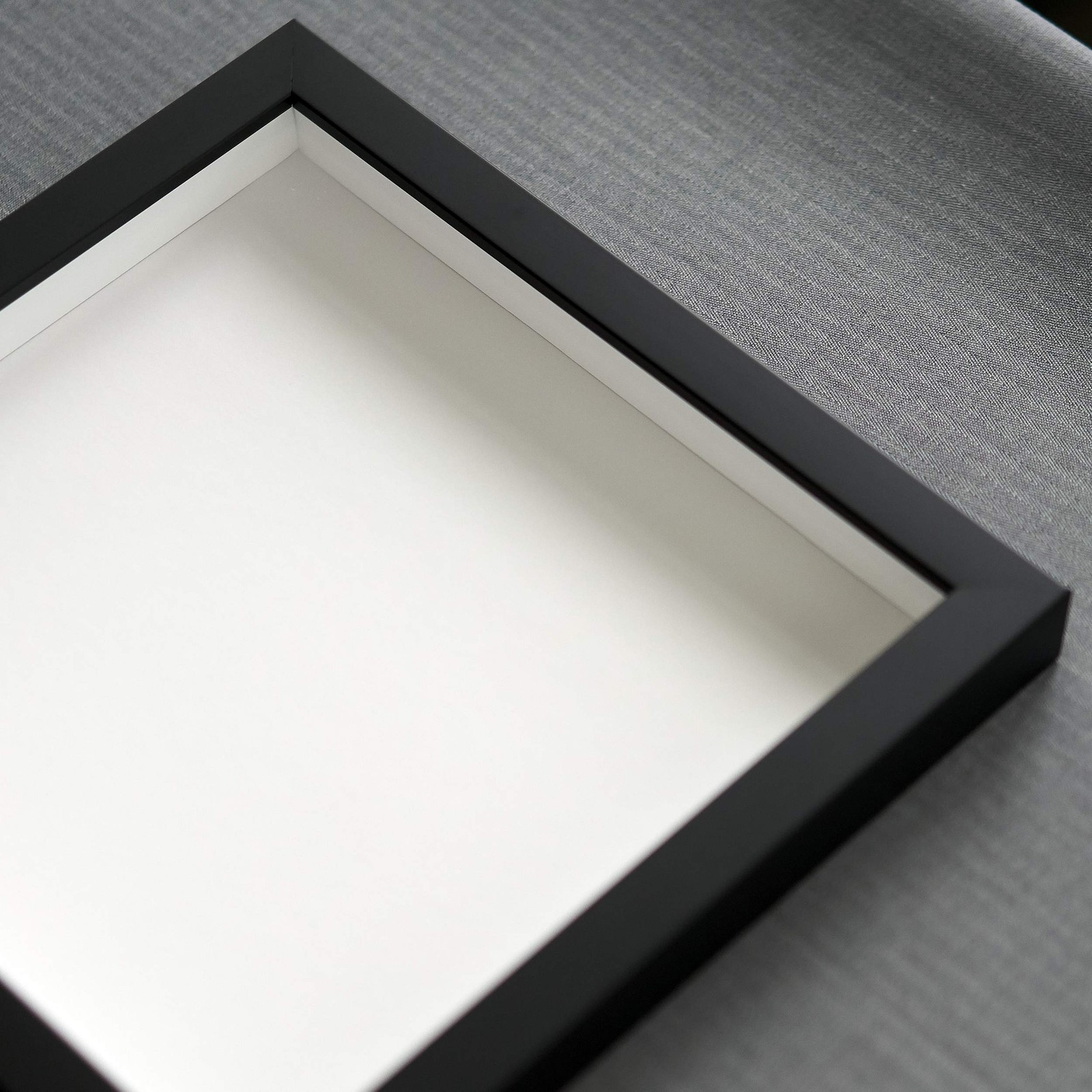 6×13 Shadow Box Frame Black | 1 inches Deep Real Wood Contemporary Shadowbox Dis
