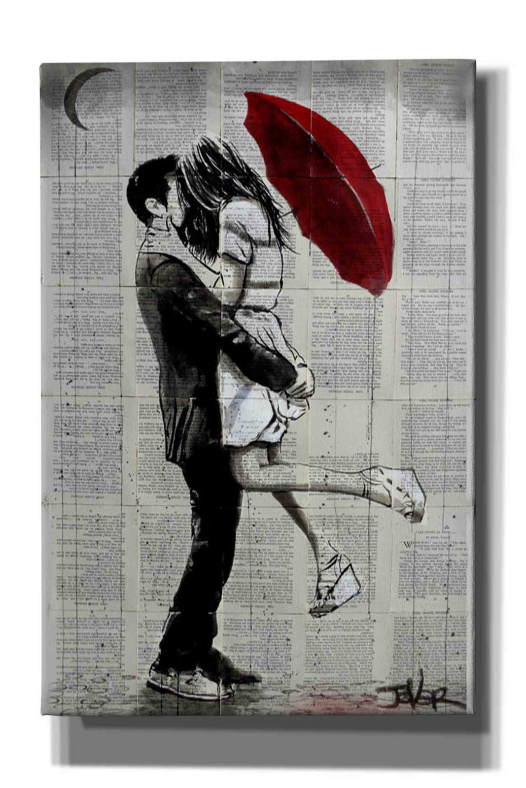 Epic Graffiti “Forever Romantics” by Loui Jover, Giclee Canvas Wall Art
