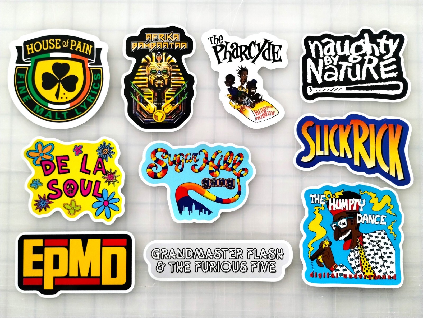 Classic Hip-Hop Sticker Lot (10 Stickers) SET 4 rap graffiti old school gangsta