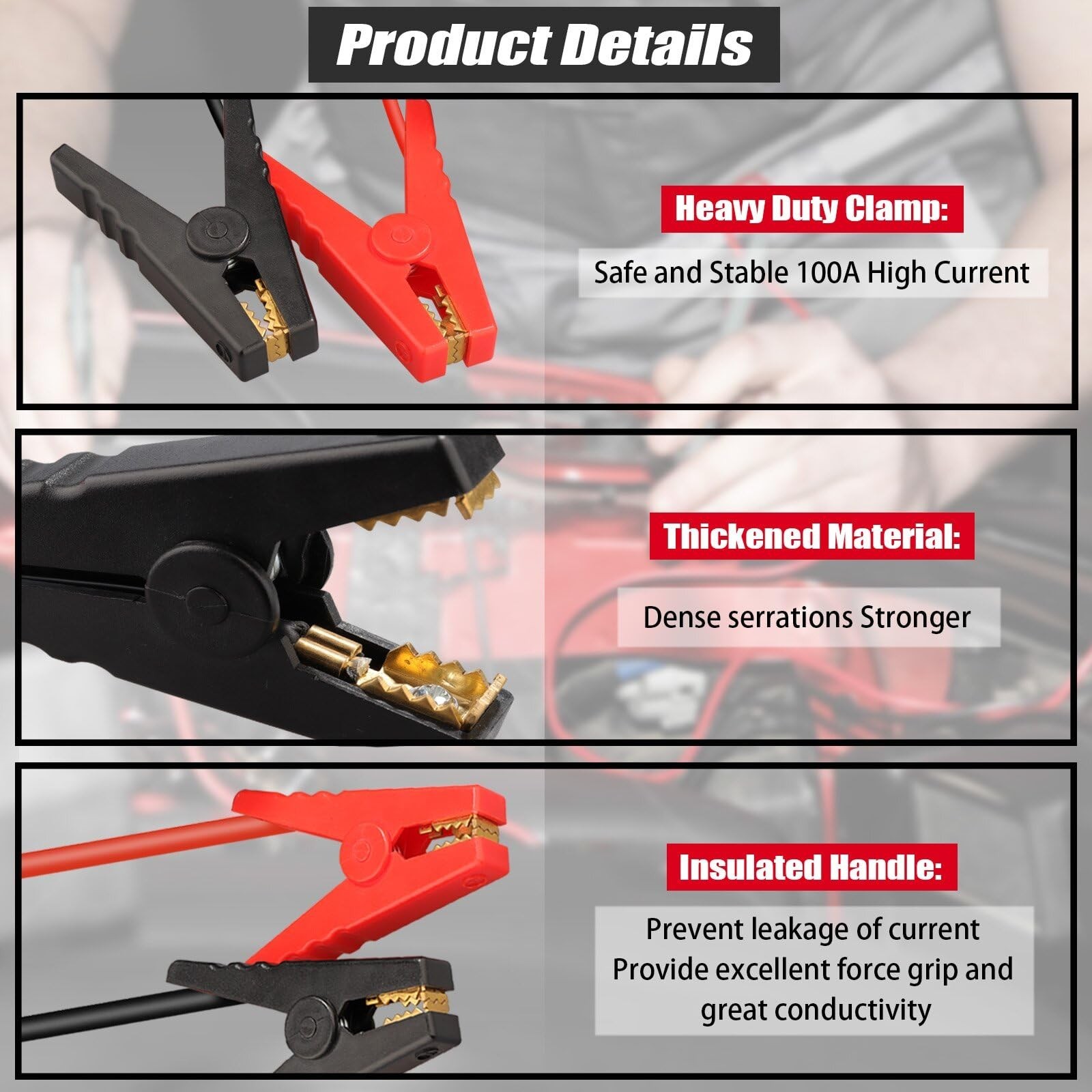 Jumper Cables with Adapter for Milwaukee M-18 18V Battery Jump Car Starter,12…