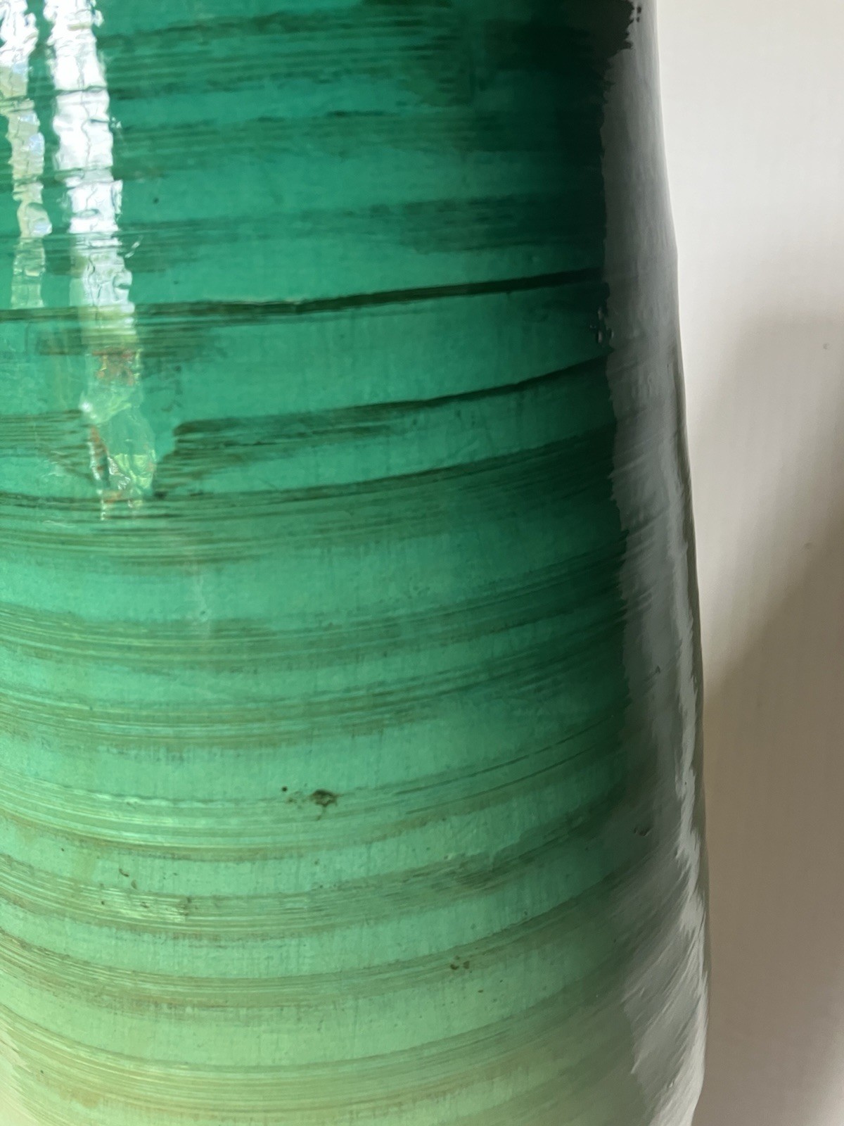 Bamboo Lacquered Colorful Floor/ Table Vase 17.5 X 6 Inches