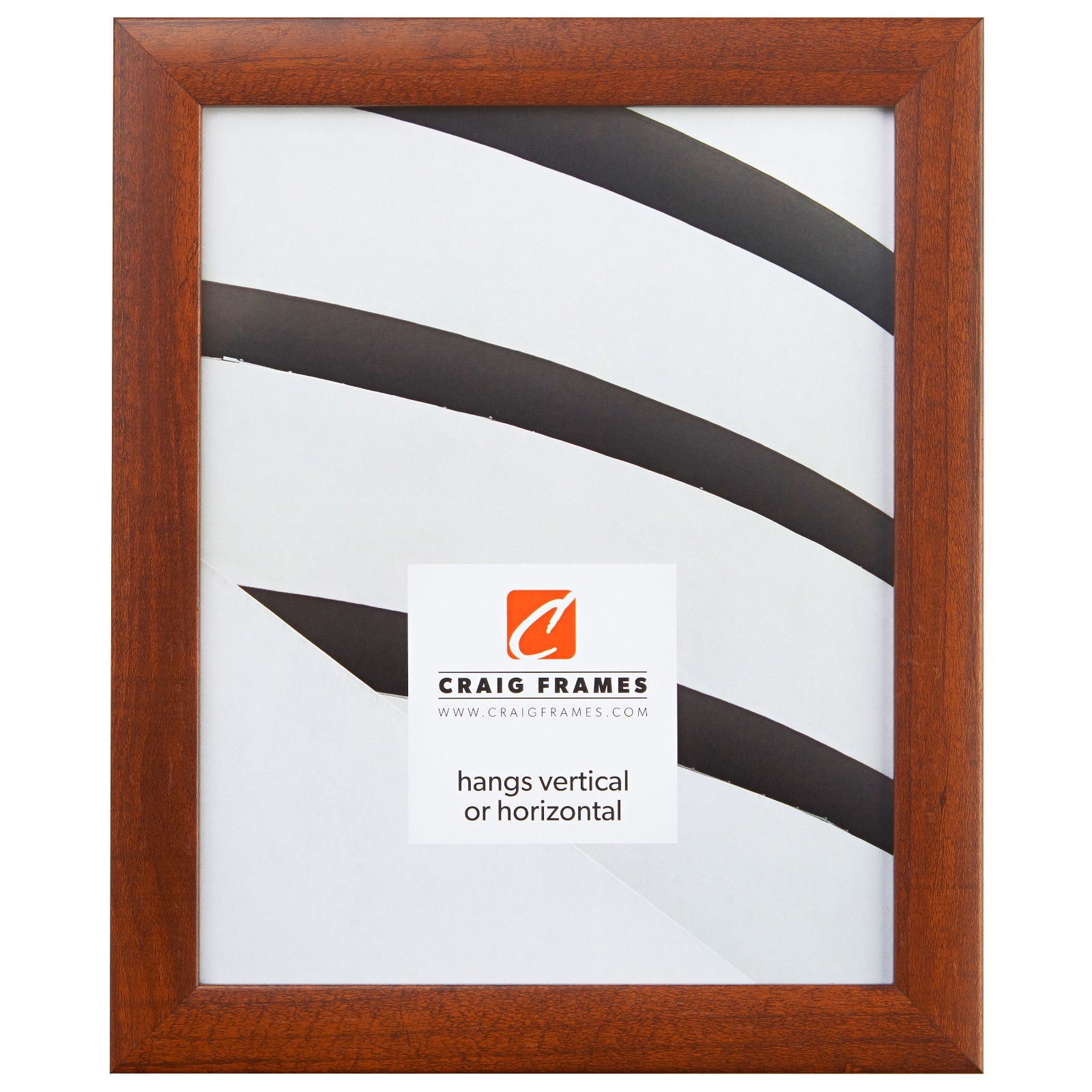 Craig Frames Contemporary 1″, Modern Walnut Brown, Non Standard Sizes