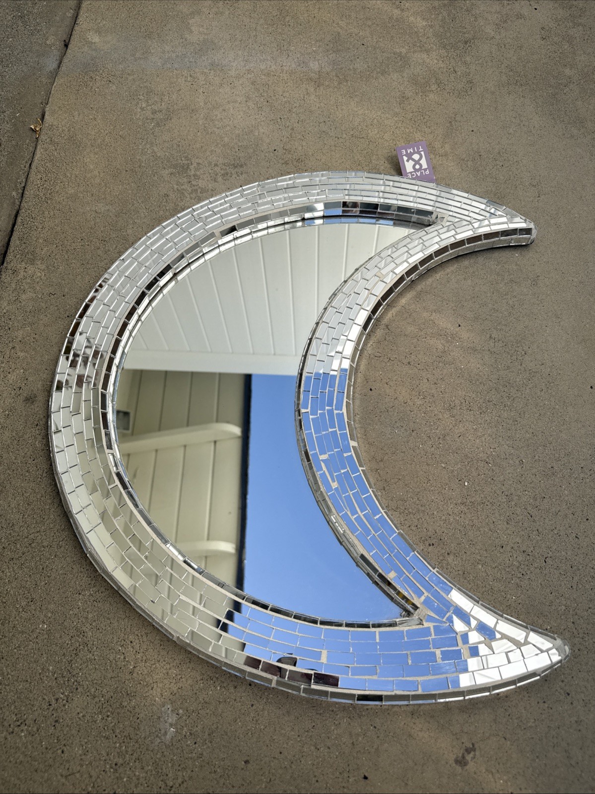 Crescent Moon Mosaic Disco Ball Mirror