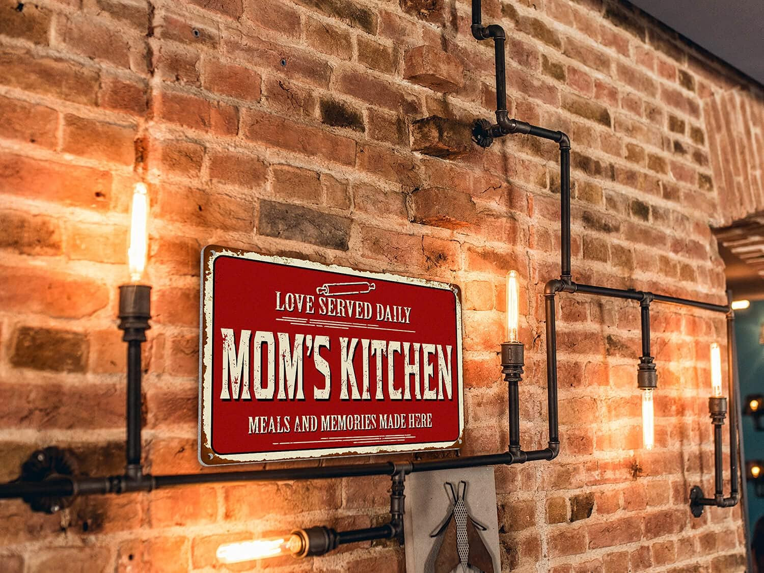 Rustic Kitchen Wall Decor Old Country Aluminum Metal Sign, 12 X 8 Inches Home Di