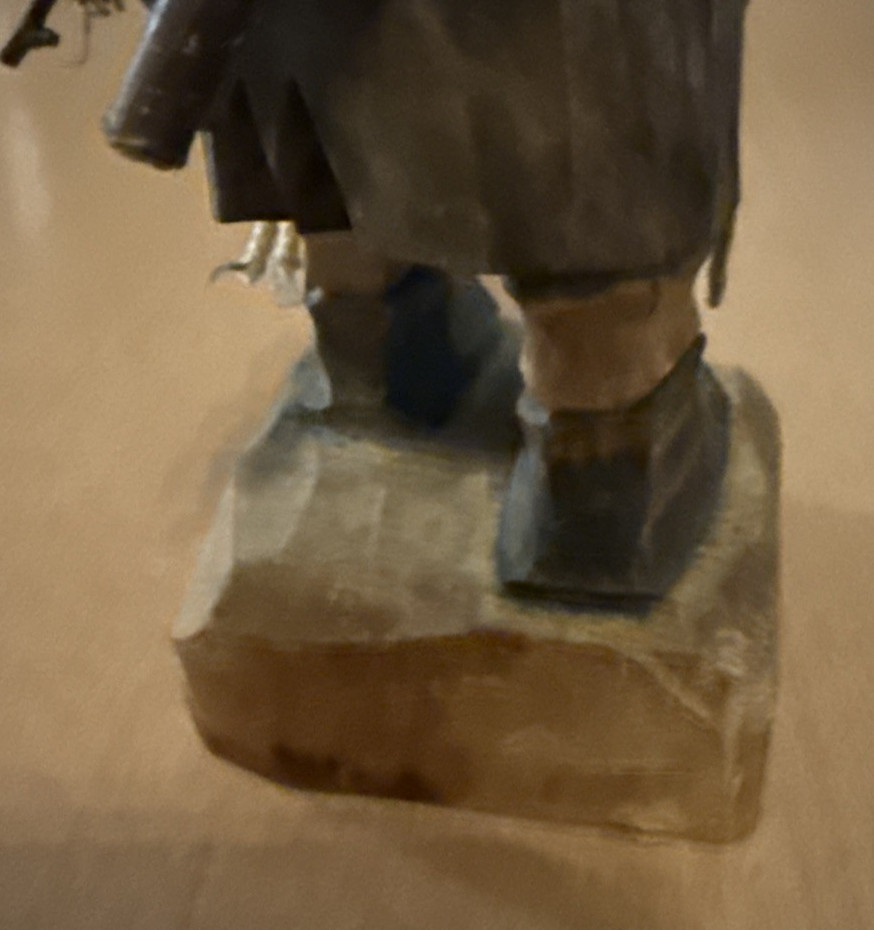 Carved Wood Gnome Forest Mountain Man Statue Figurine 6 1/4″