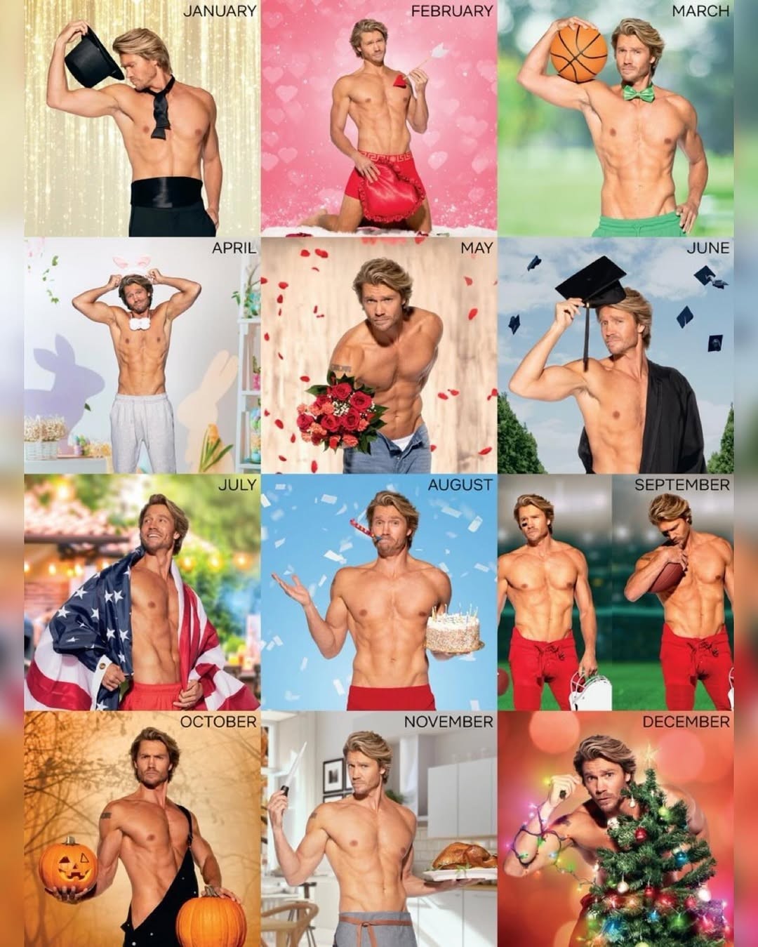 The Merry Gentlemen Film A Chad Michael Murray Calendar Photoshoot. Unframed