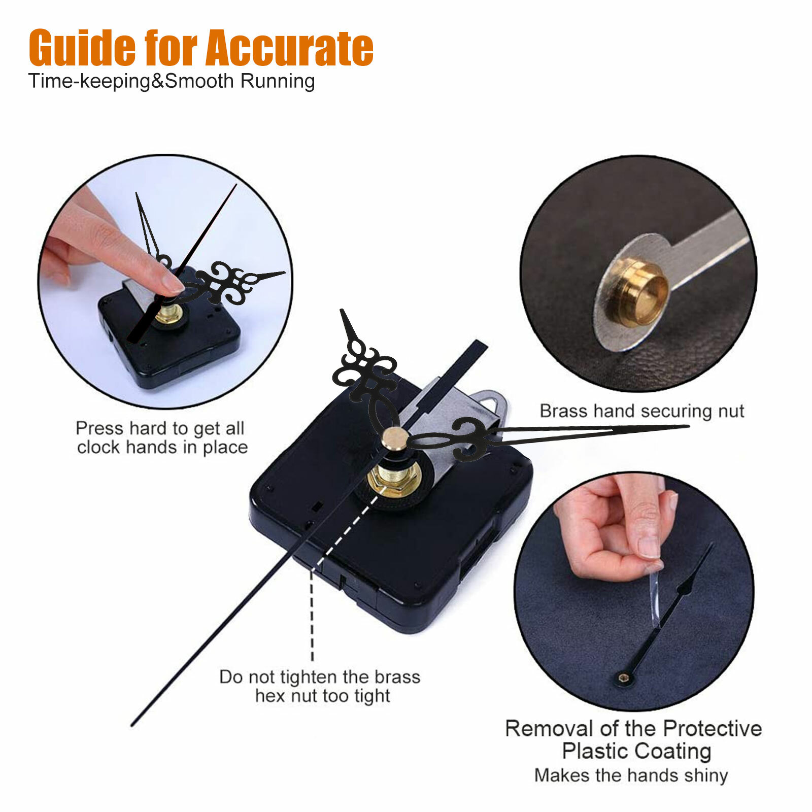 DIY Wall Quartz Clock Movement Mechanism Replacement Repair Kit Tool Parts Hands