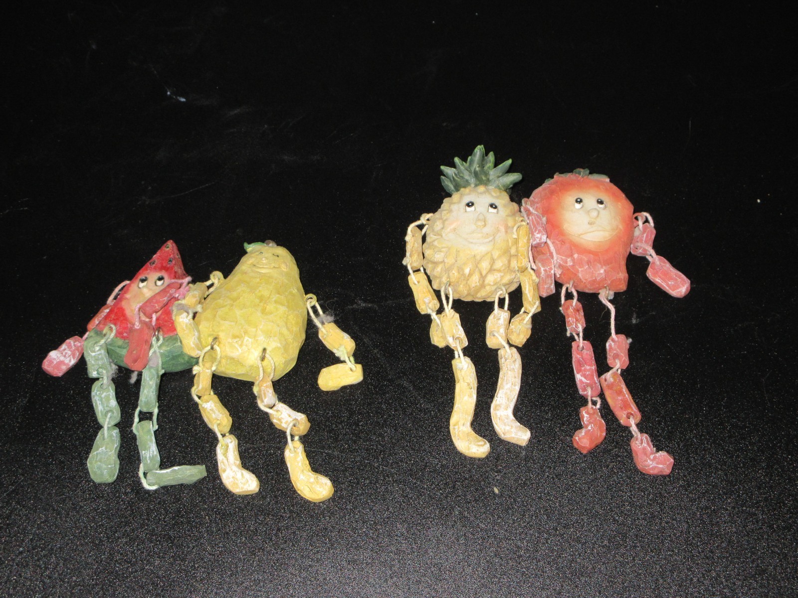 Vintage Anthropomorphic Fruit Wall Hanging Fruits-Set of 2