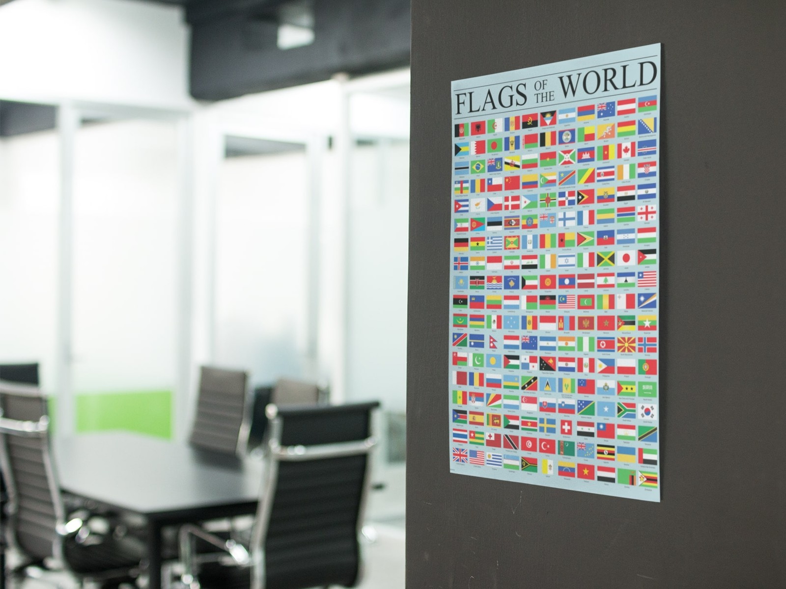 Flags of the World Classroom Reference Chart National Poster Poster 12×18