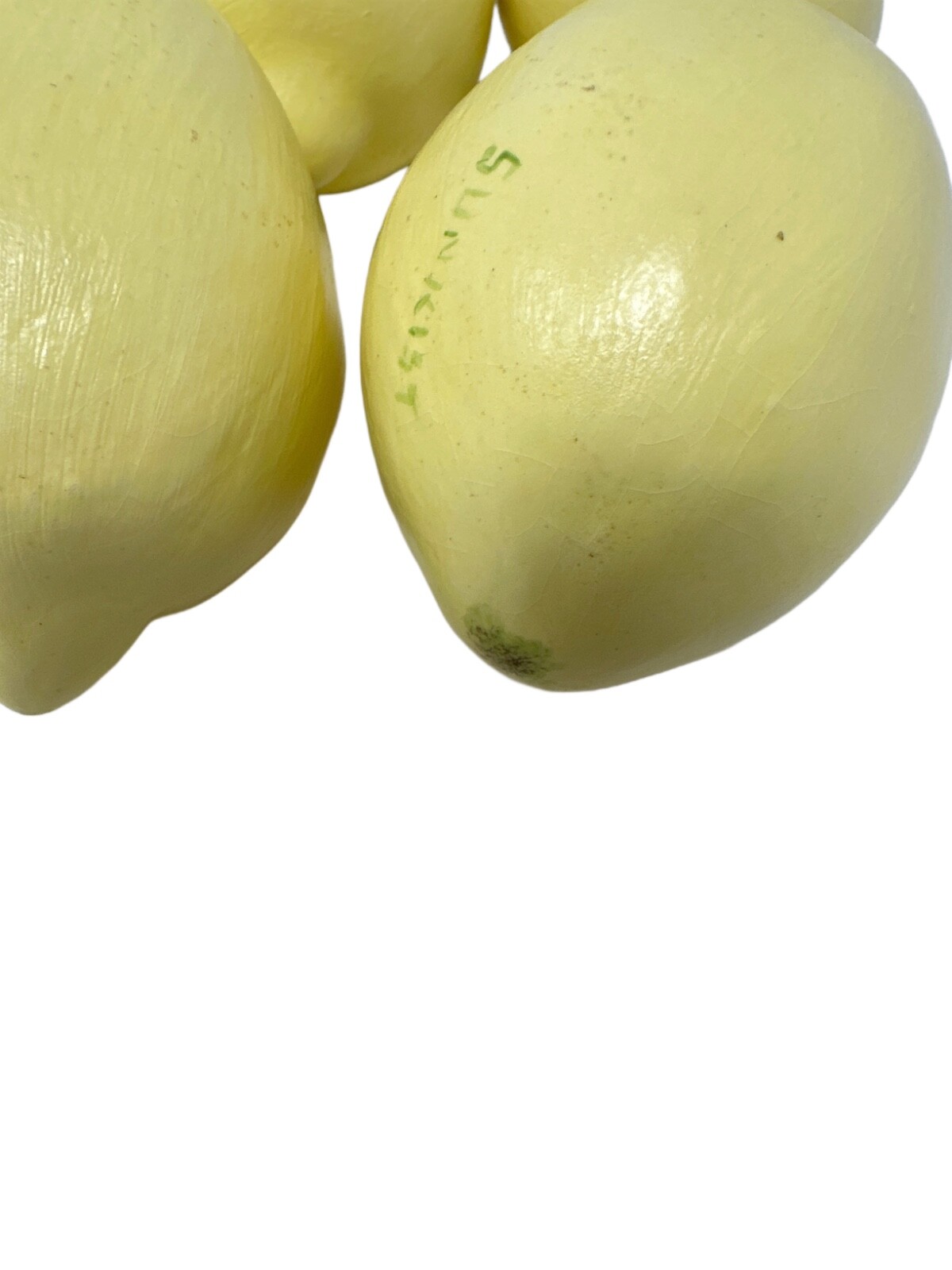 11 Faux Realistic Handcrafted Ceramic Lemons Pale Yellow Branded