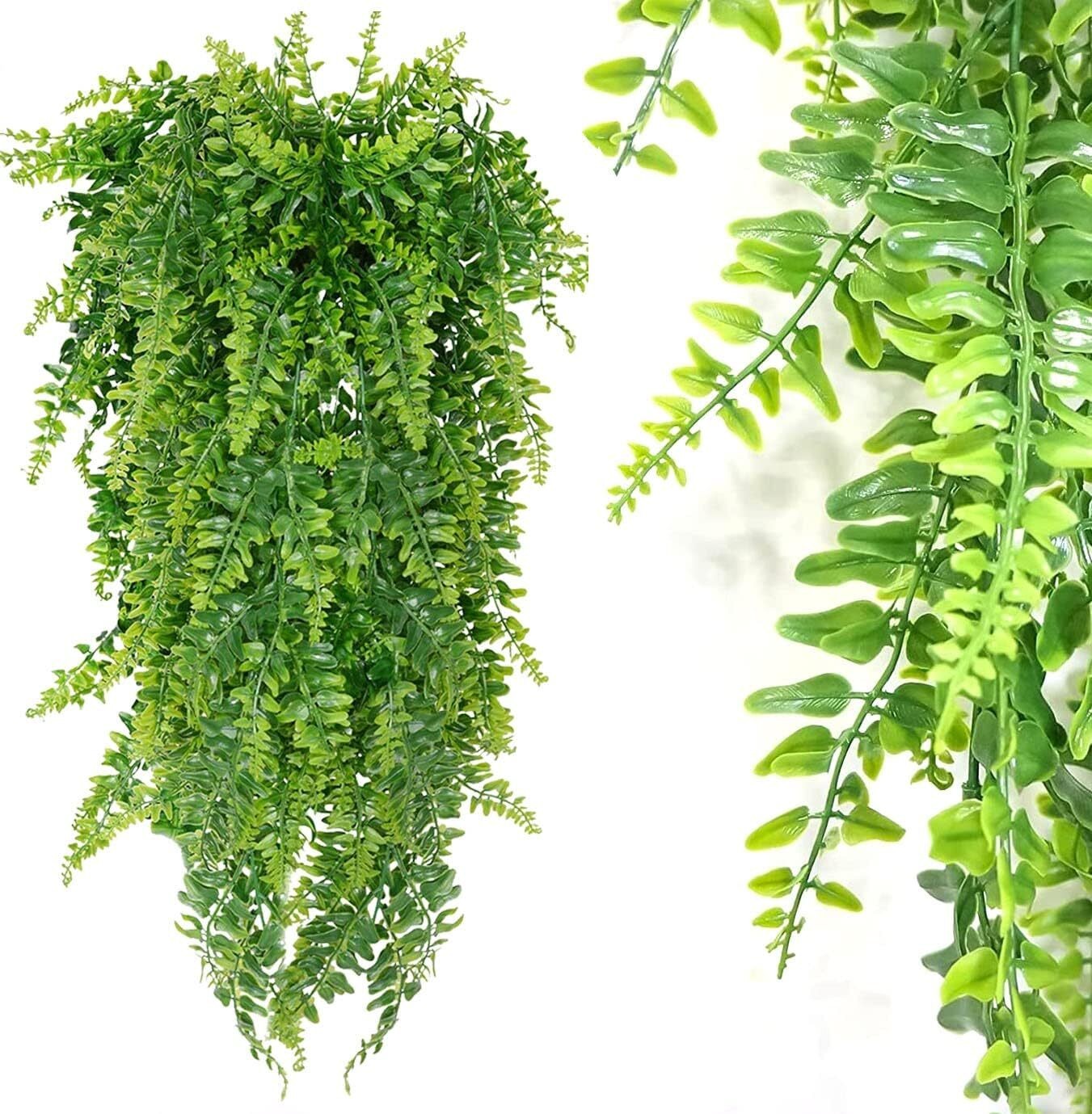 8pc Artificial Hanging Plant Fake Eucalyptus Leaf Vine Home Garden Outdoor Decor