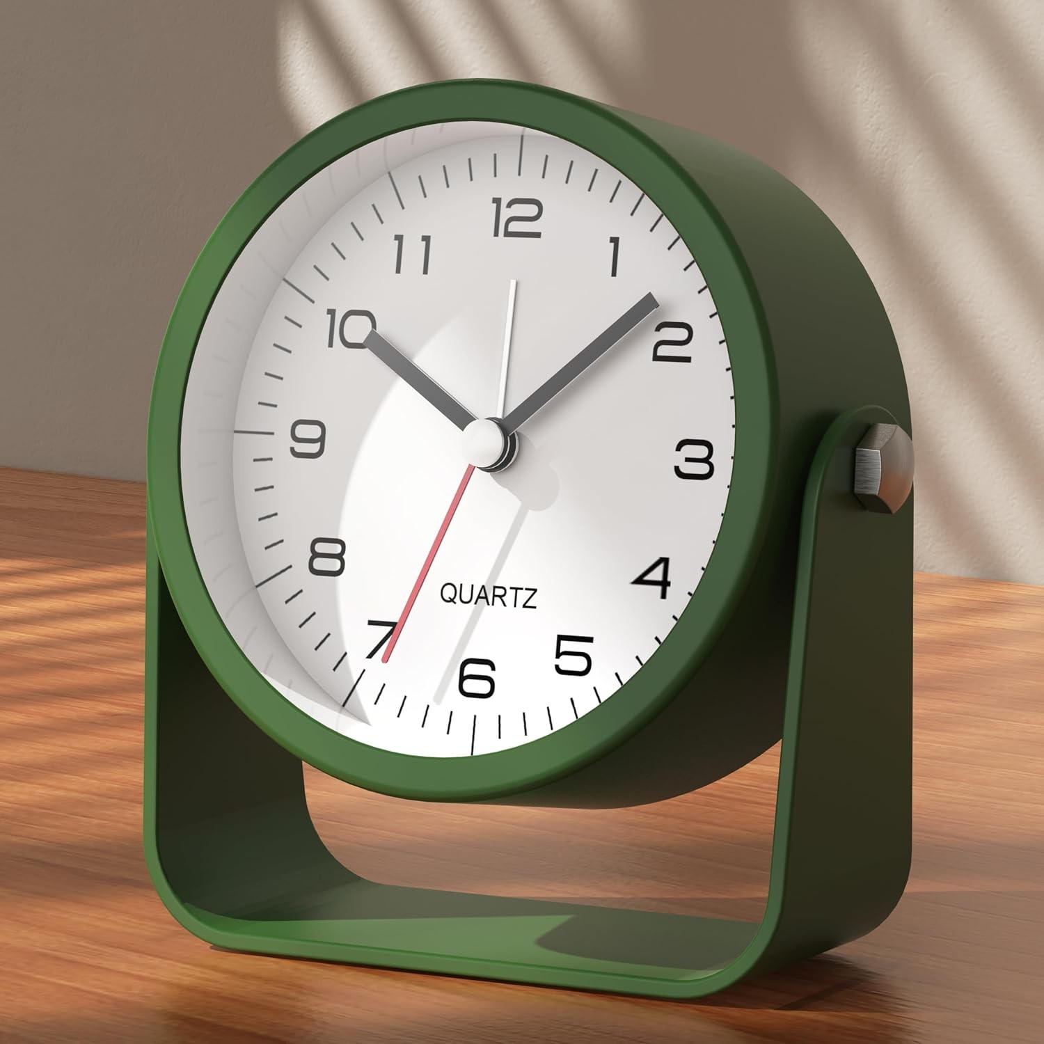 ® 3.5 Inch Small Analog Alarm Clocks,Battery Operated Desk Clock,Cute Table