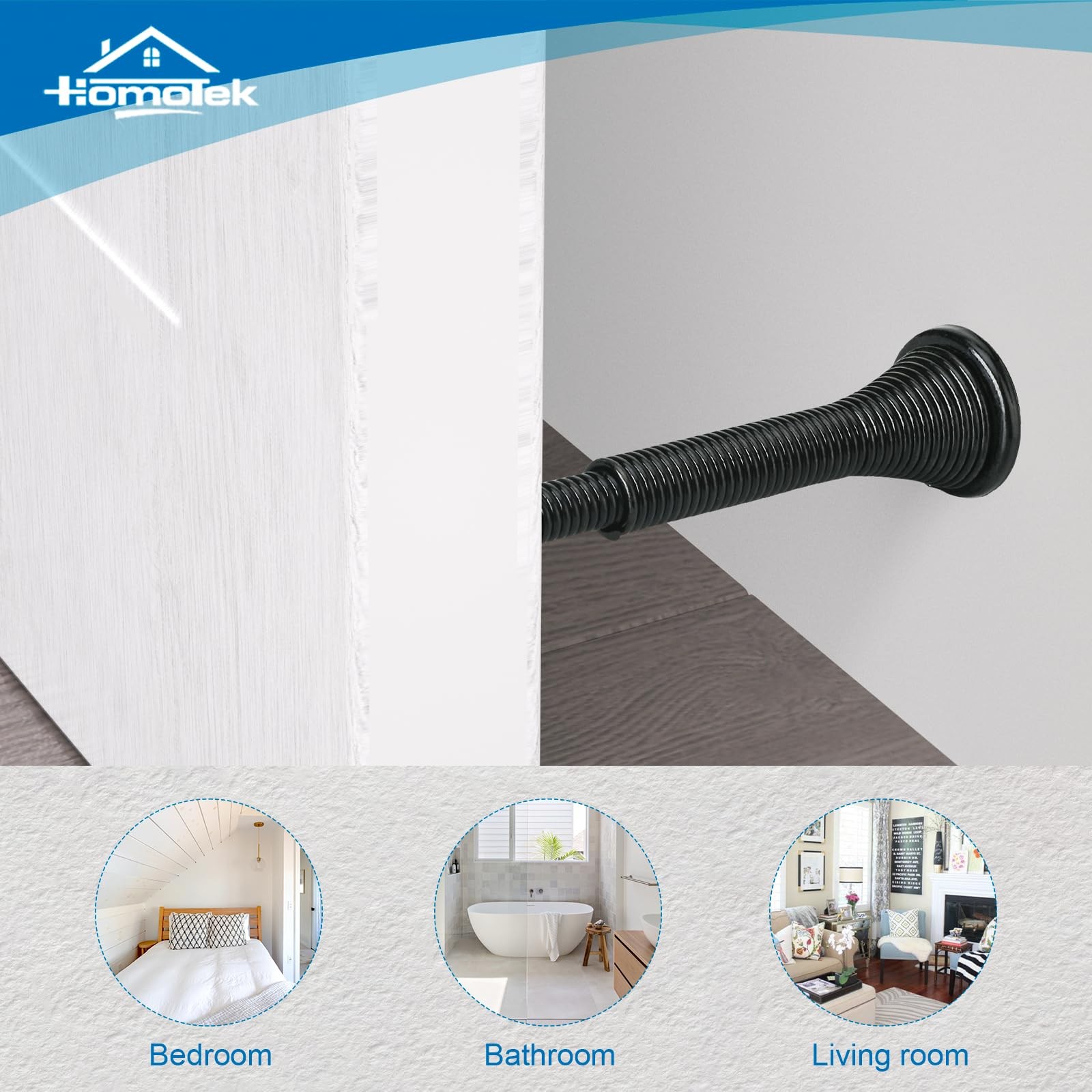 20 Pack Telescoping Spring Door Stoppers, Extended from 3-1/8 to 4-1/4 inches…