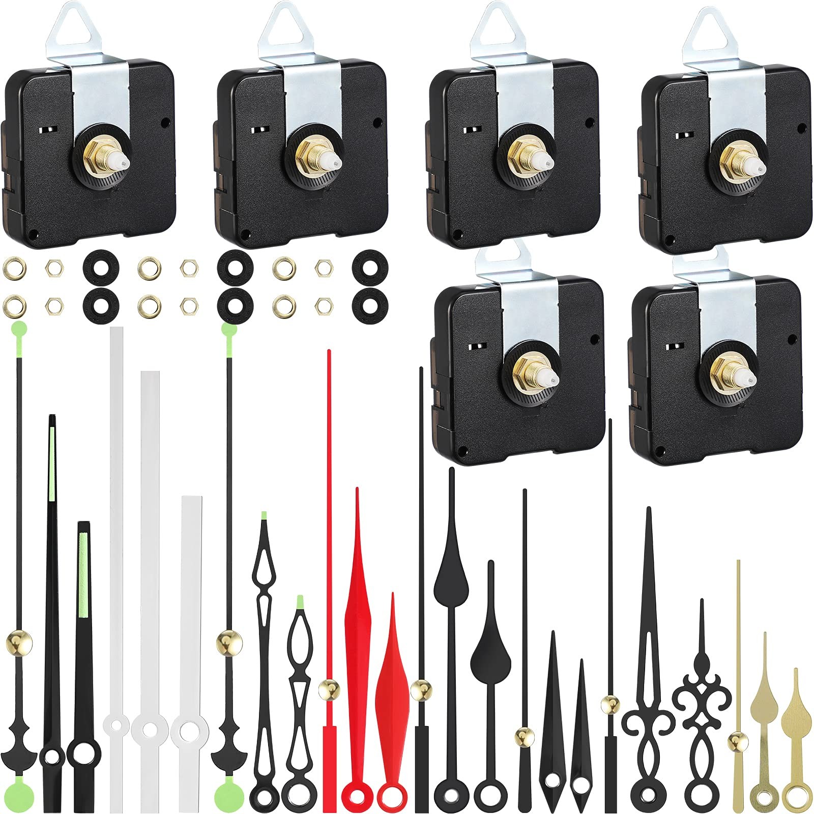 6 Pieces High Torque Clock Movements Long Shaft Movement Mechanism…