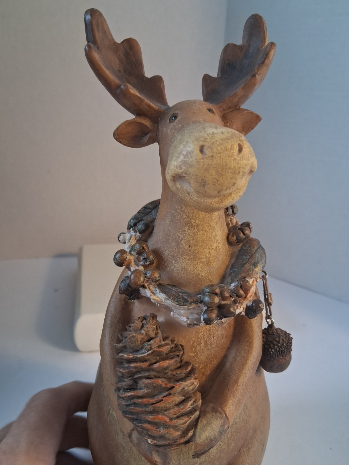 Rustic Moose Decorative Set; 3 Pcs! Figure; Sign & Small Metal Art Sculpture