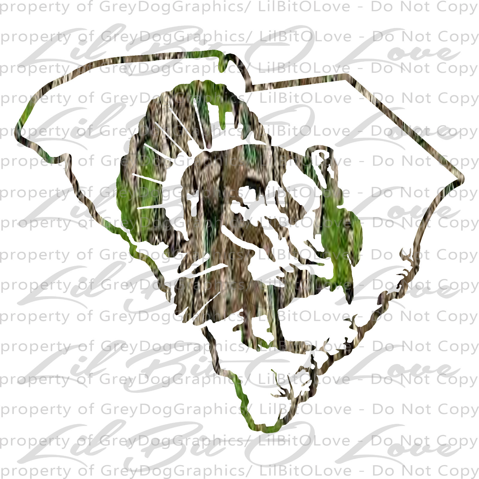 Camouflage Camo South Carolina Turkey Hunter Hunting Vinyl Decal Sticker Gobbler