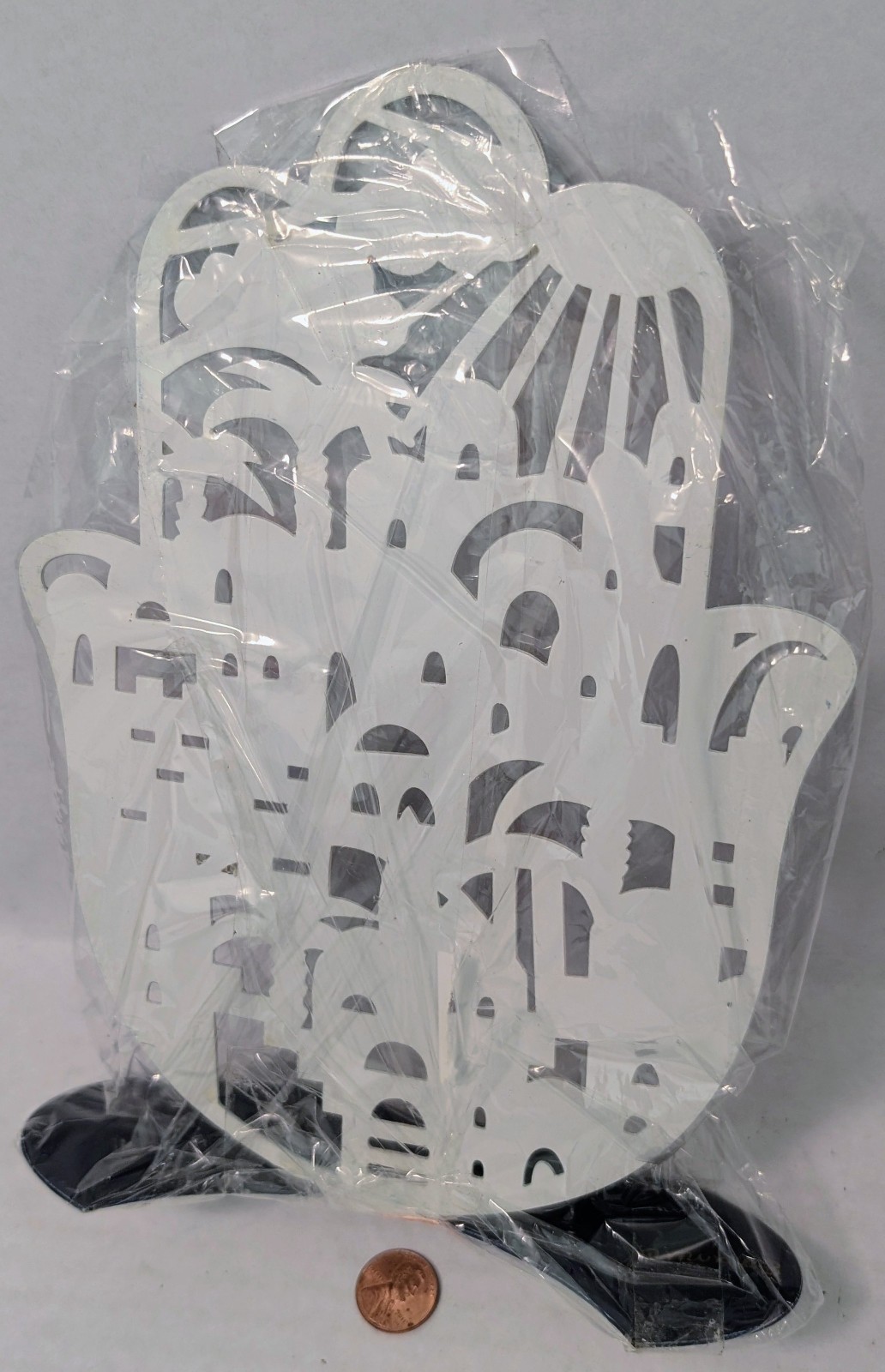 Hamsa Stand.JERUSALEM.landscape.Hand of Fatima.Yair Emanuel sig.Hand Painted