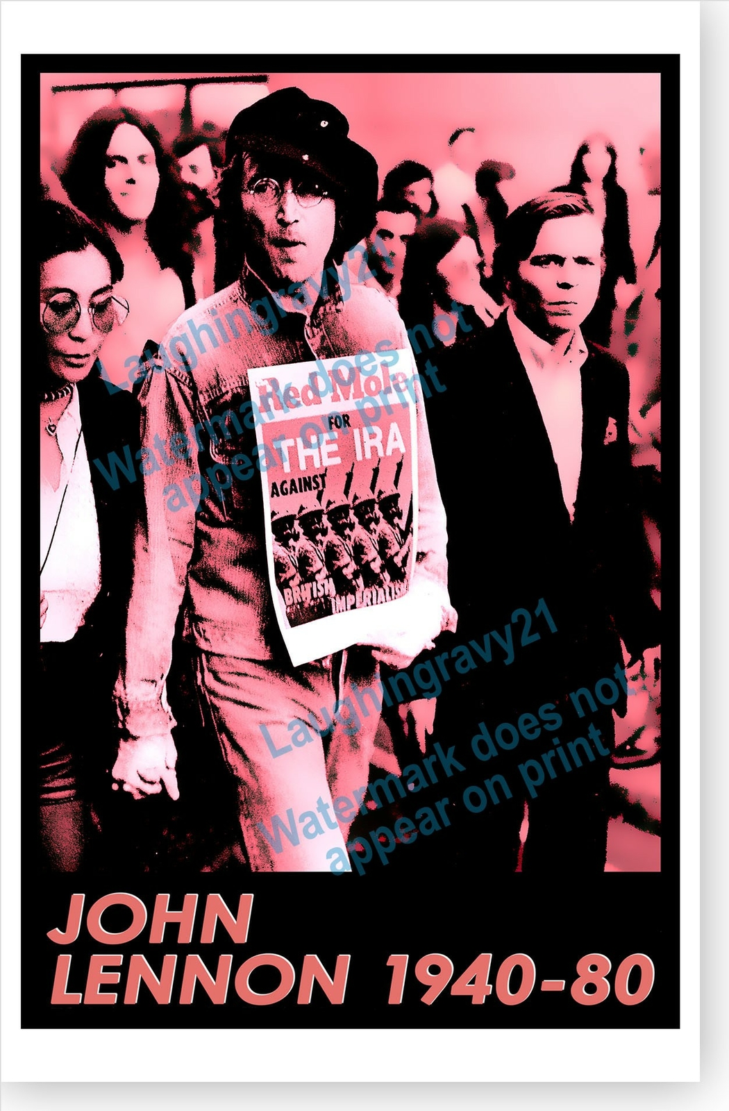 Irish Republican Ireland Troubles John Lennon Yoko Ono Memorial Poster