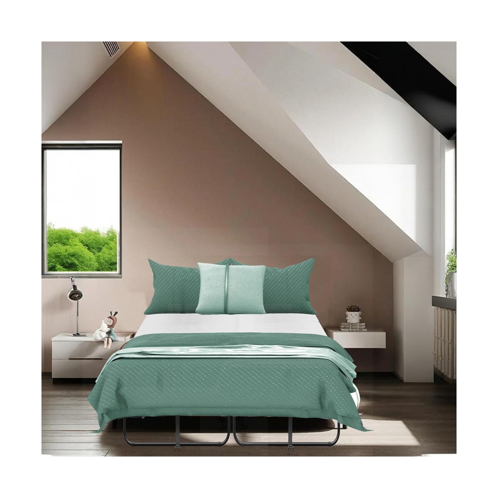 Folding Bed with Mattress 75 x 54 Full Size for Adults Rollaway Bed Fold Up F…