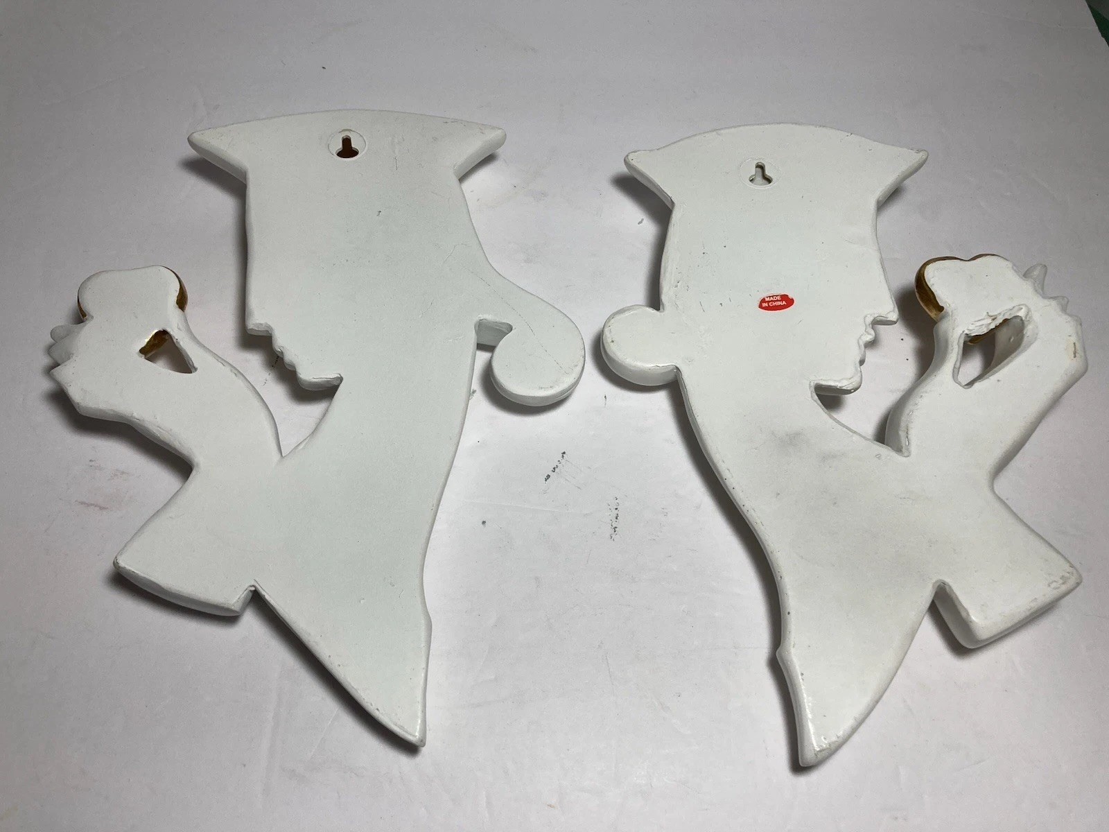 Chalk Wear Hanging Wall Decor Not Branded Set Of Two In White
