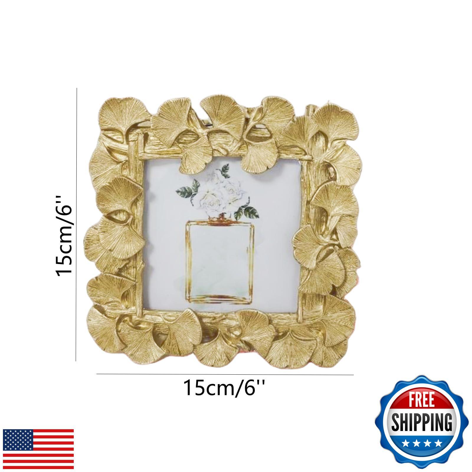 LONG XIN SERIES 1pcs 4×4 Inch Vintage Photo Frame Resin Picture Frame Ginkgo