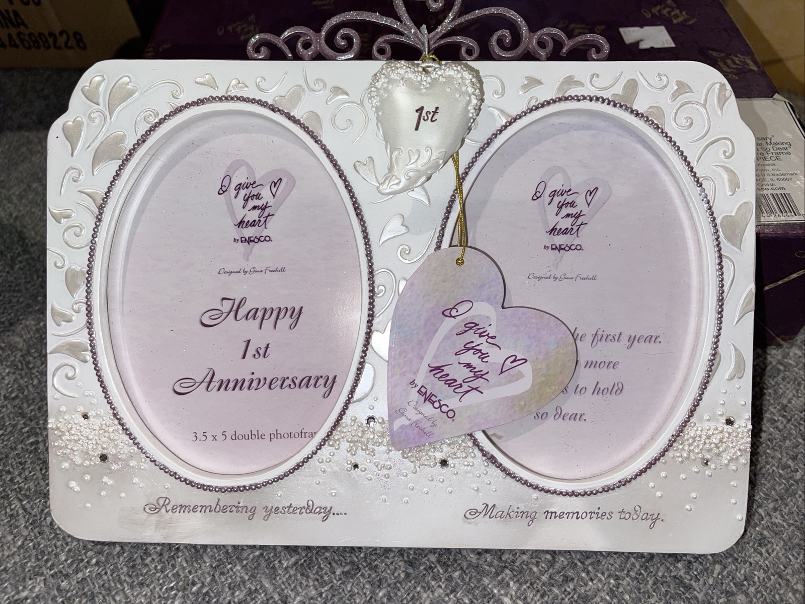 Happy 1st Anniversary Double Picture Frame: Making More Memories To Hold So Dear