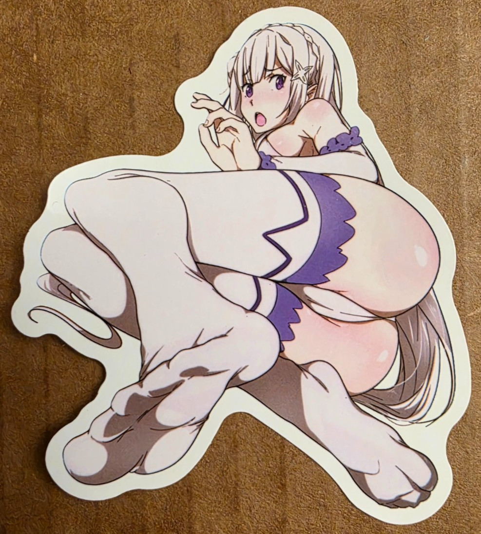 Waifu Sticker Girl Queen Princess Royalty Idol Lingerie Anime Manga Pin Up Pinup