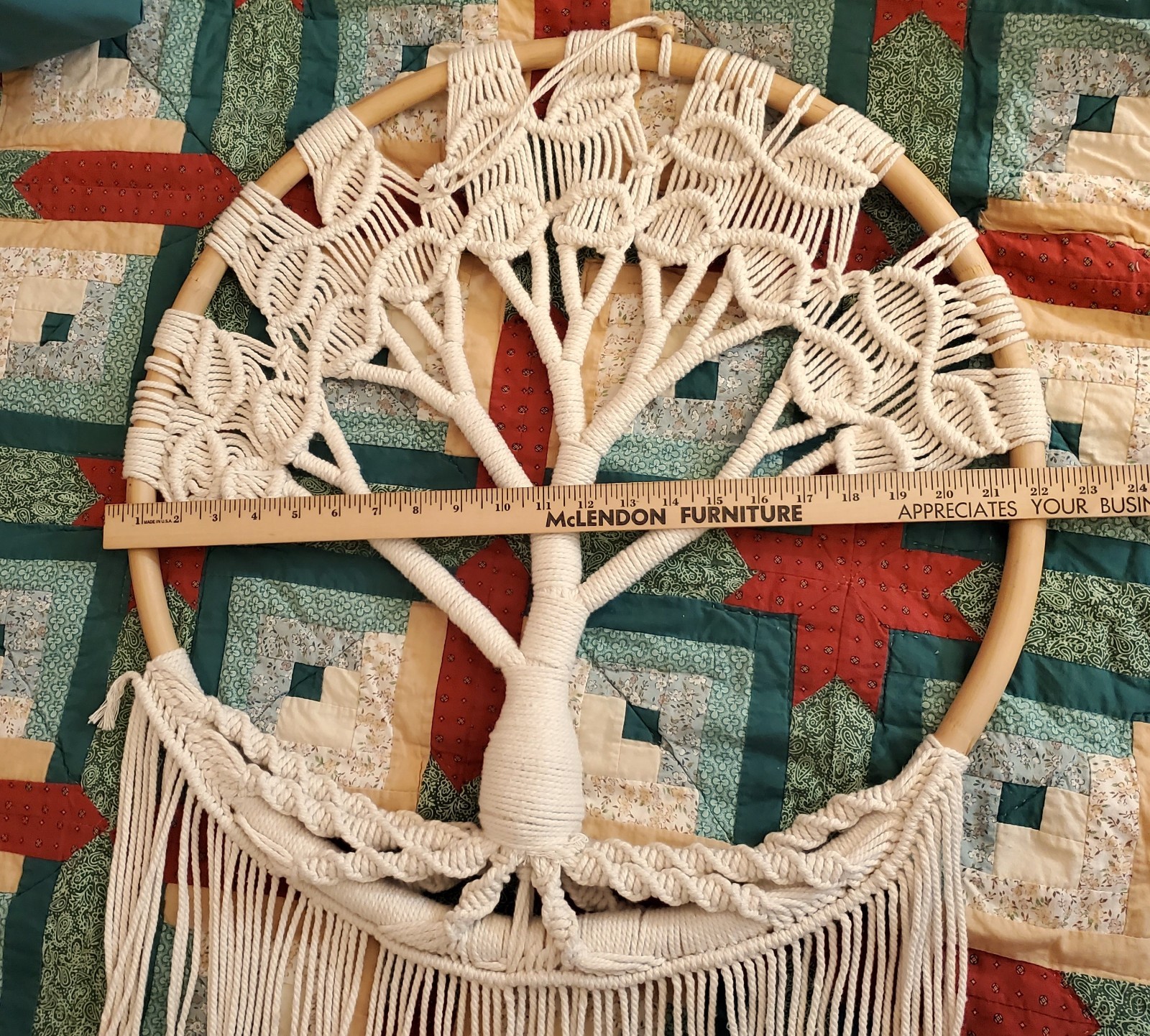 Large Tree of Life Dream Catcher w/ Macrame Design Wall Hanging Home Decor Boho