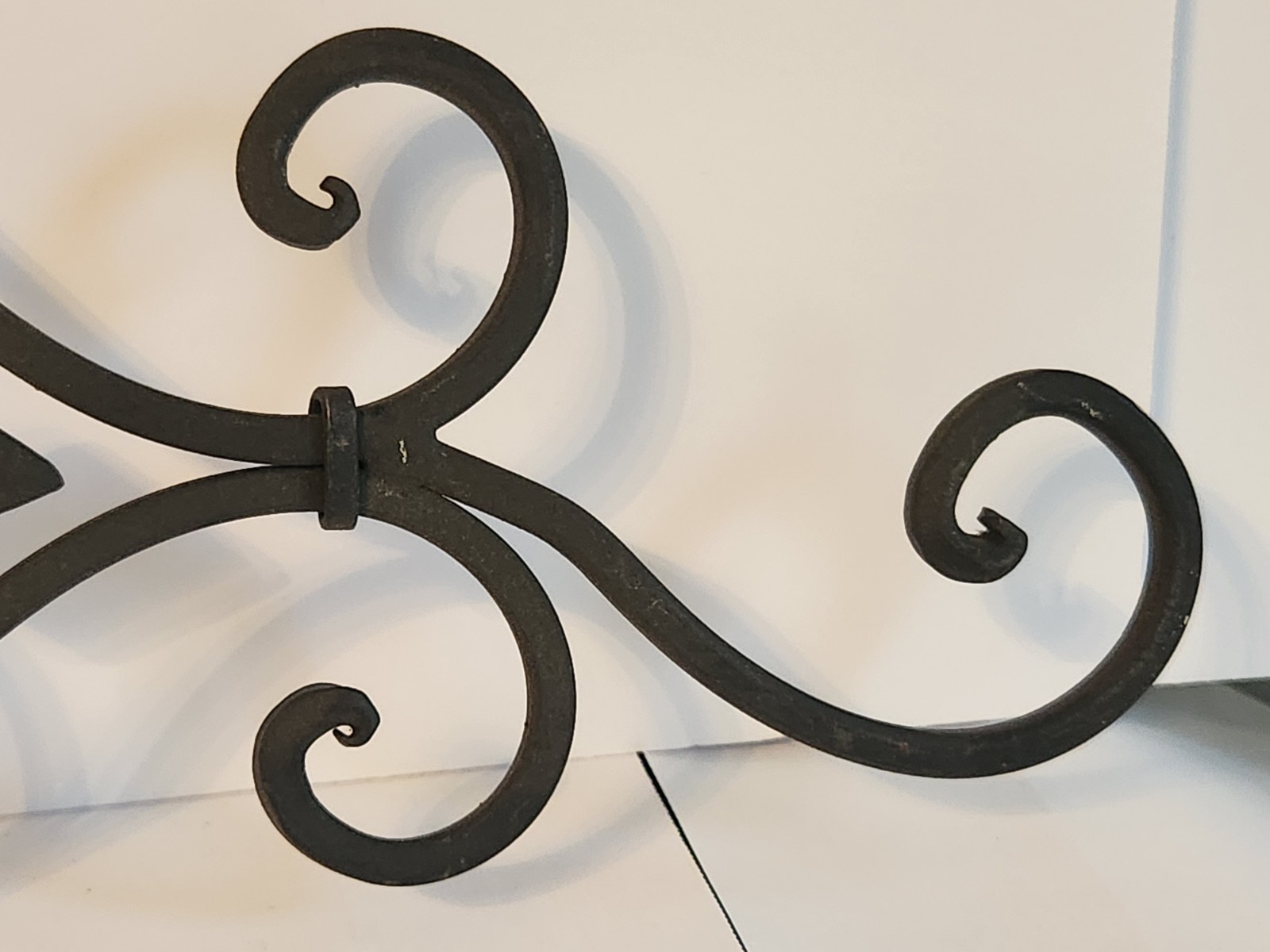 Vintage Gothic Ornate Scroll Work Wrought Iron Door Topper Wall Decor #1