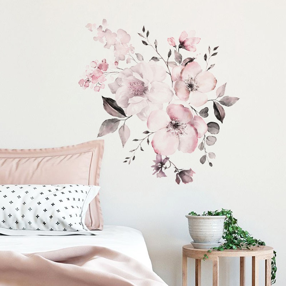 Accessories Sticker Decals Decor Decoration Flower Home Living Room Pink