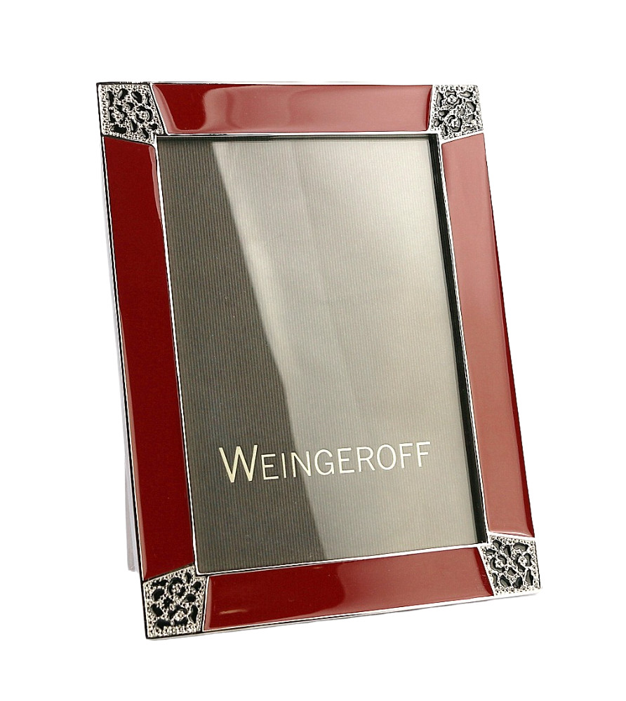 WEINGEROFF RED LEOPARD FRAME 5X7 SWAROVSKI NEW $950 MADE IN USA NO BOX