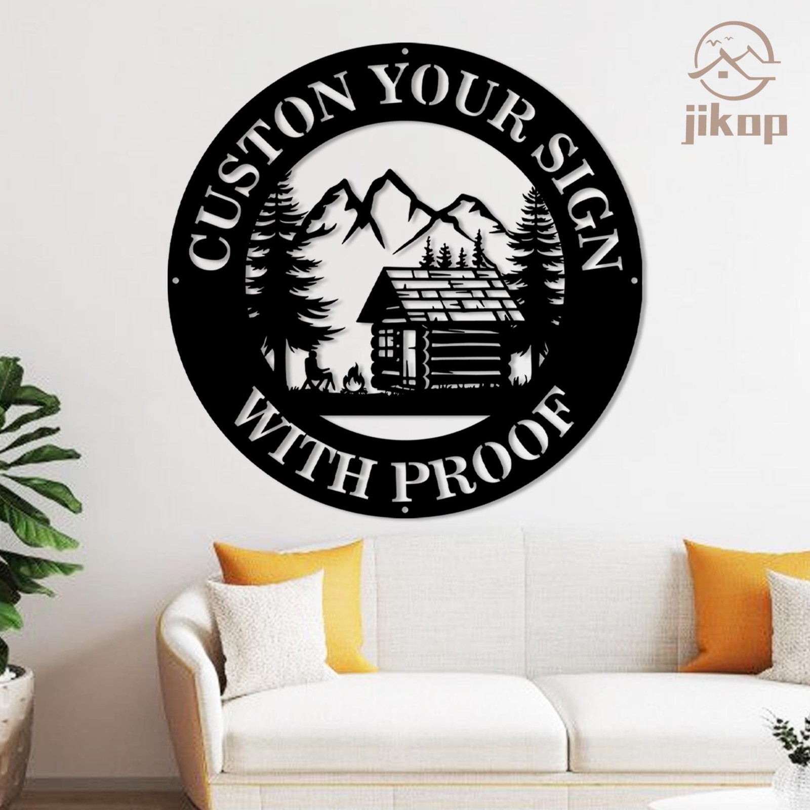 Custom Logo Metal Sign Personalized Laser Cut Business Sign Unique Shape