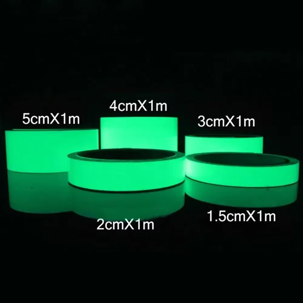 Glow-In-Dark Luminous Tape Blue Adhesive Strip Floor Fluorescent 10ft Roll