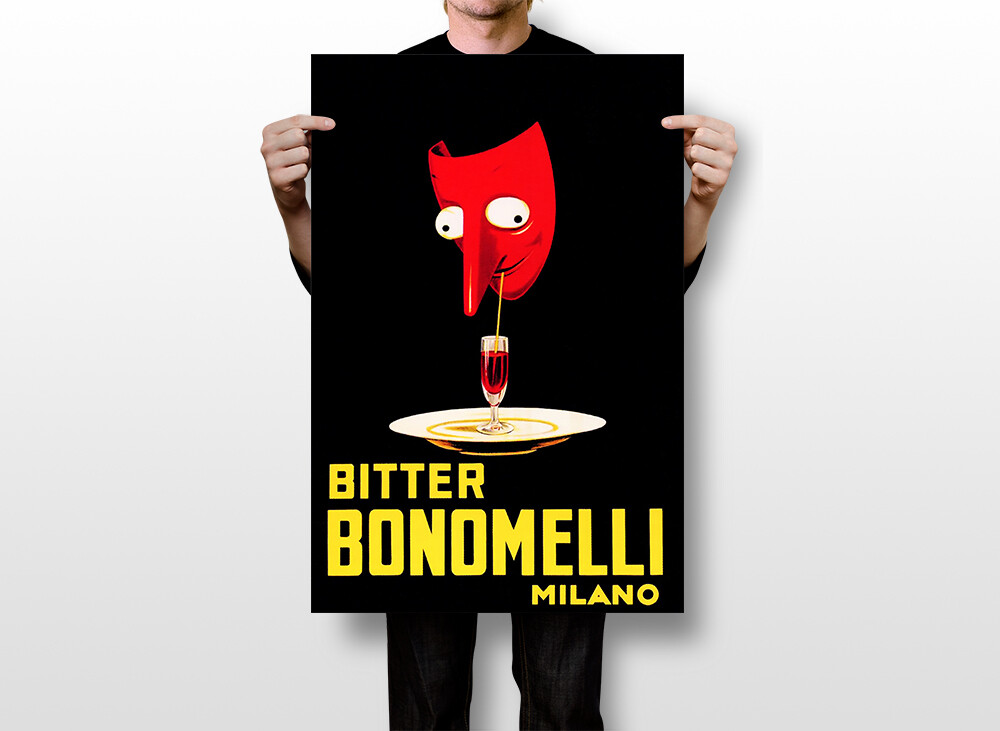 Bar Bitter Bonomelli Milan Milano Italy Vintage Art Wall Room – POSTER 20×30