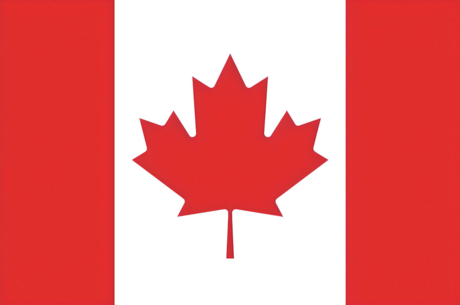 CANADA FLAG STICKER 4 x 3 inch red white maple leaf