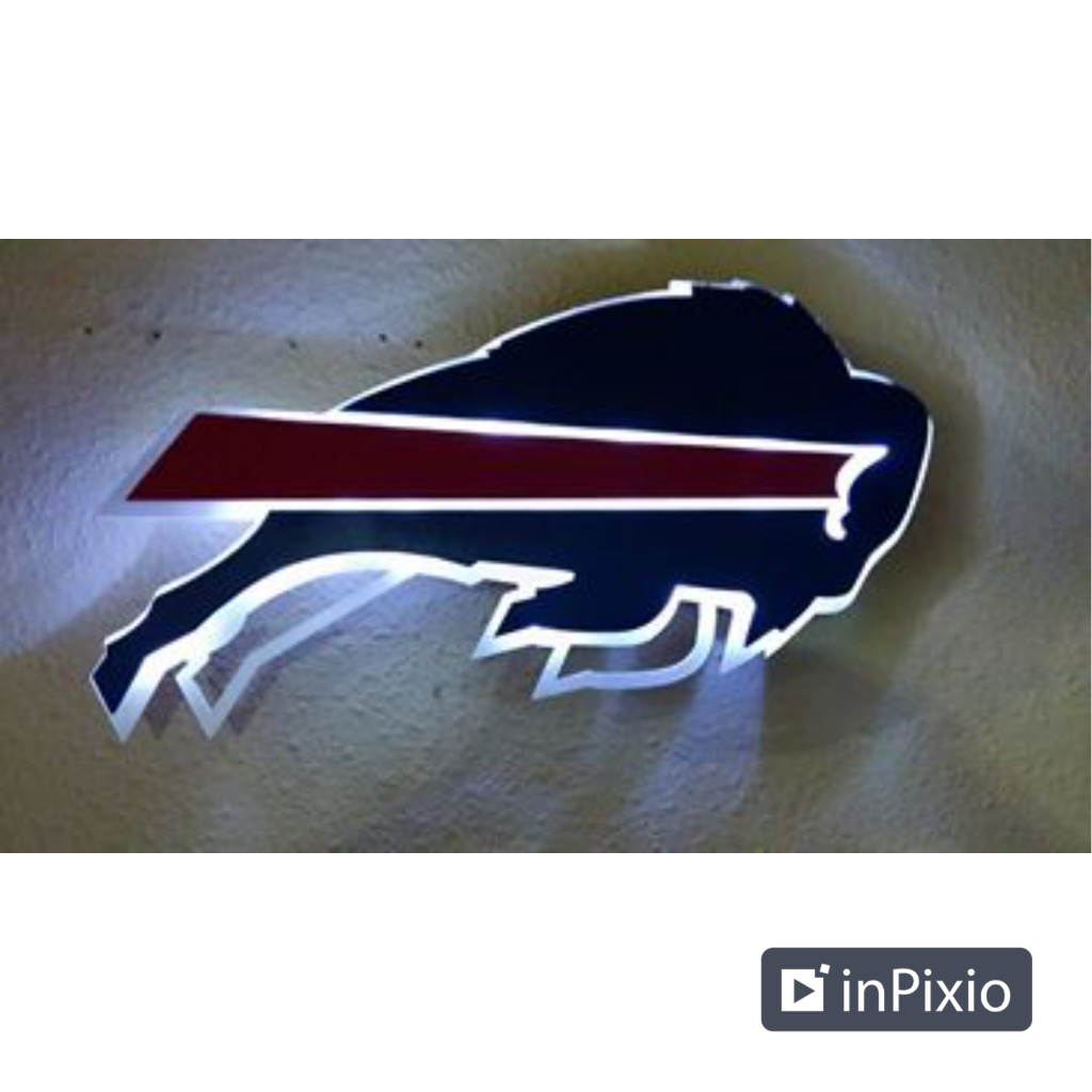 3D Lighted Sign with Custom Name – Man Cave Bar Sign Buffalo Bills