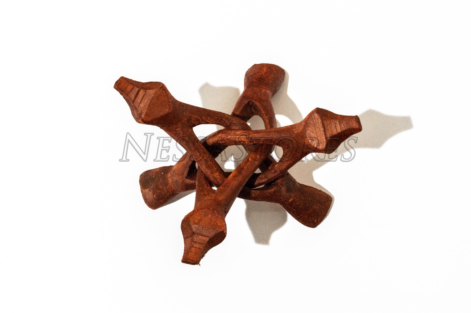 NessaStores- Carved Tripod Wood Stand Holder 6″ (48 pcs) #JC-046