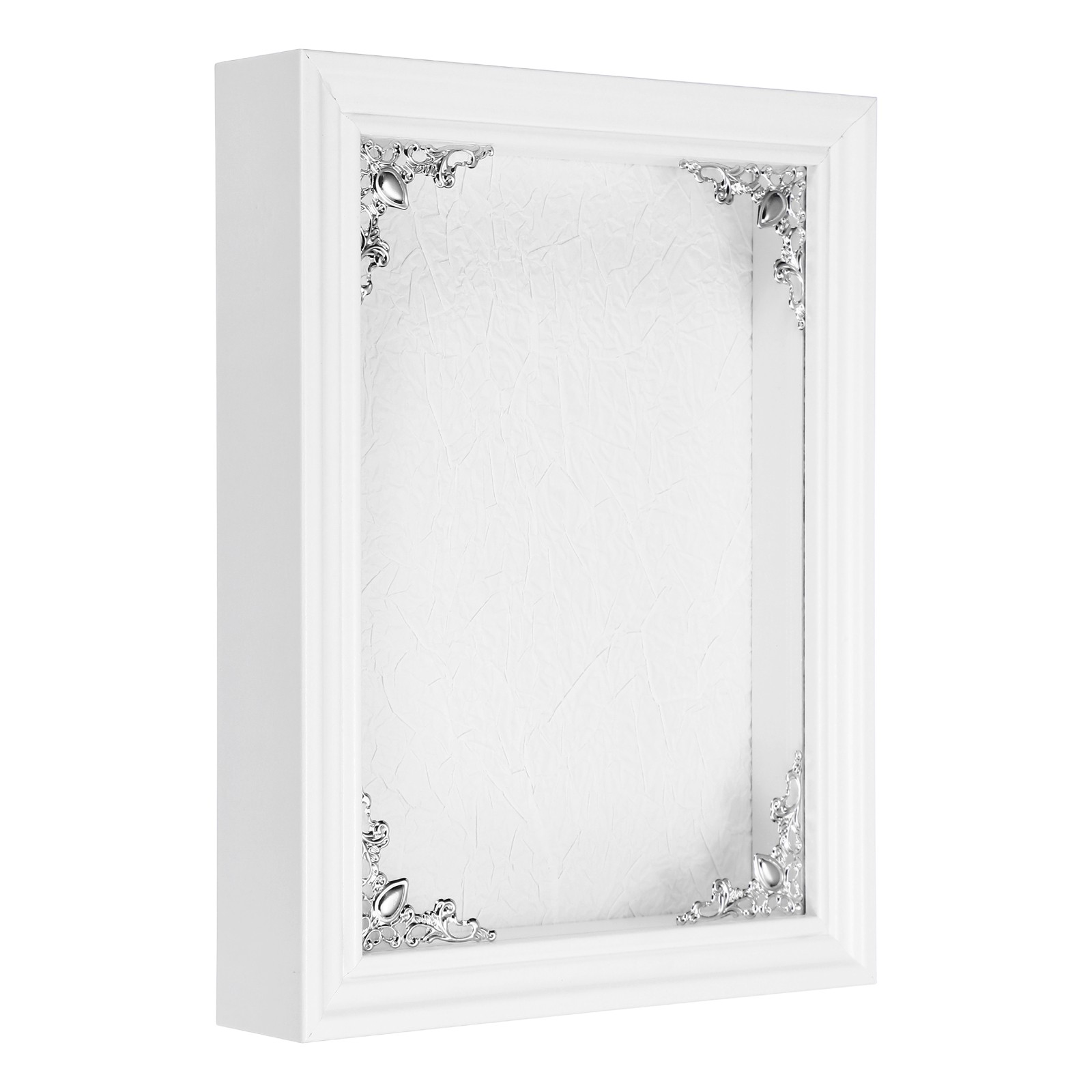 Specimens Display Frame, 7.8 x 5.9 Inch Shadow Box Mini Memory Box Frame, White